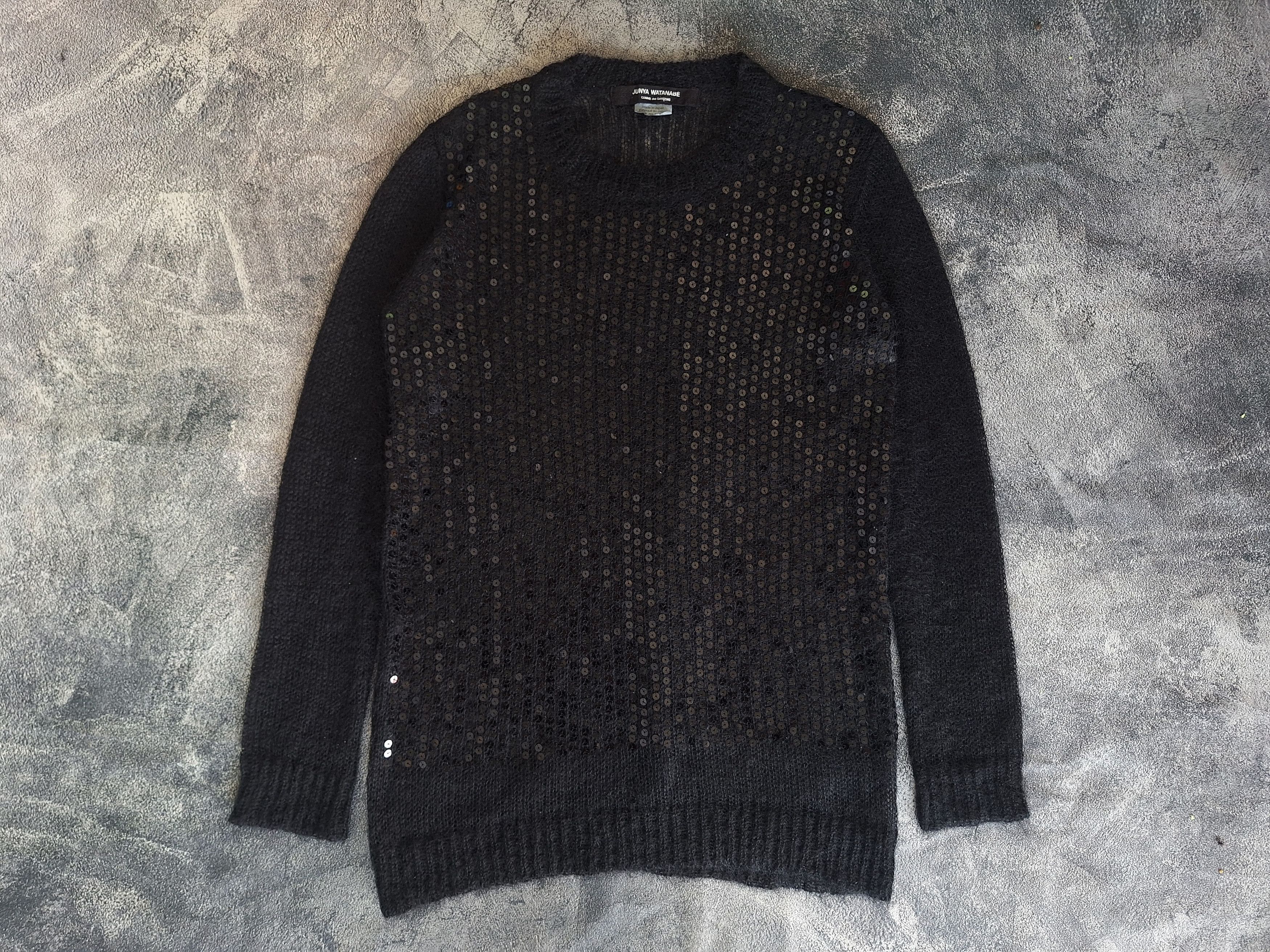 Comme des Garcons × Junya Watanabe Junya Wantanabe Black Mohair Blend Sequin Size US M / EU 48-50 / 2 - 3 Thumbnail