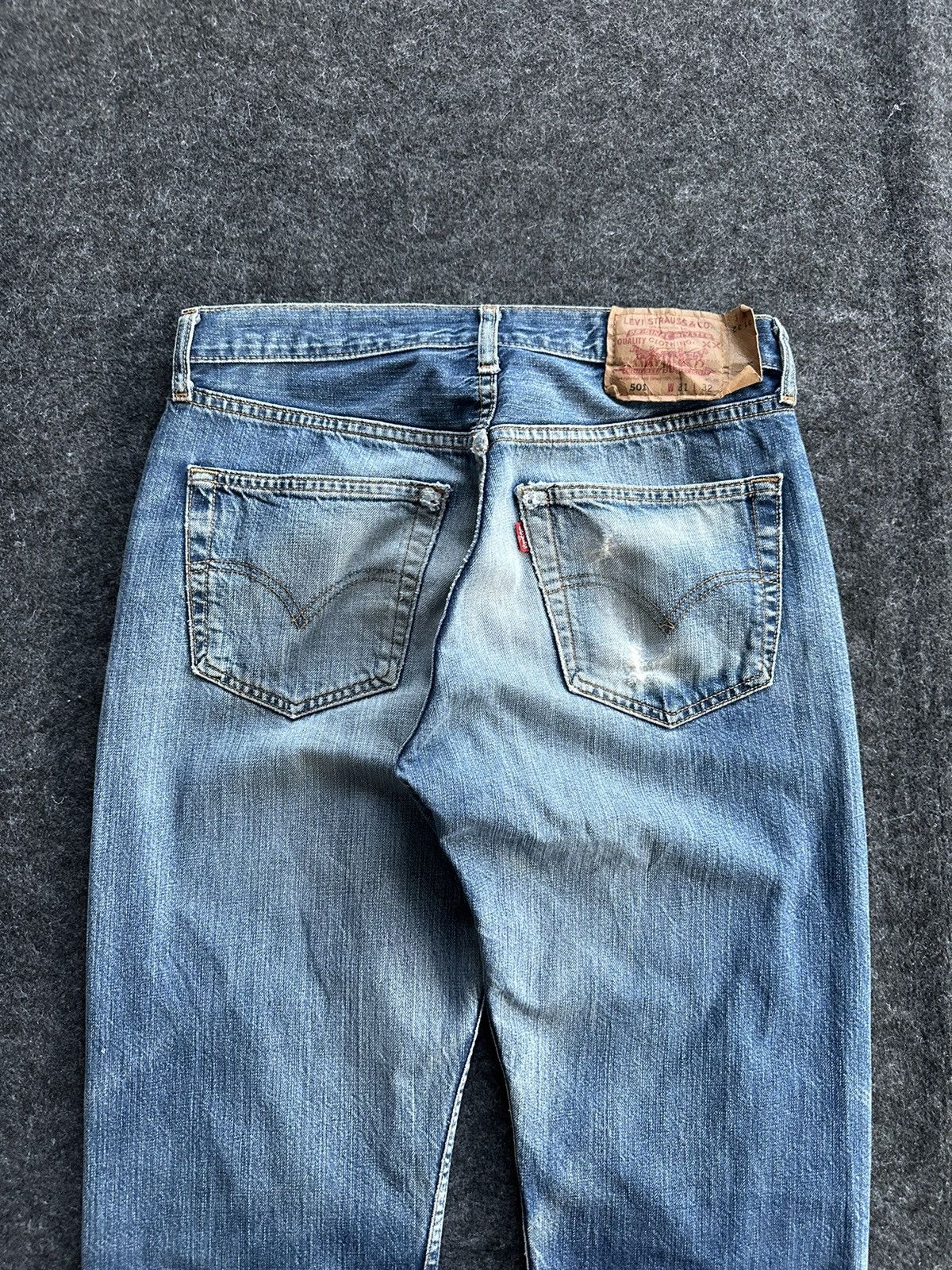 Levi's Levis 501 Distressed Blue Vintage Denim 30x28 D496 Size US 30 / EU 46 - 5 Thumbnail