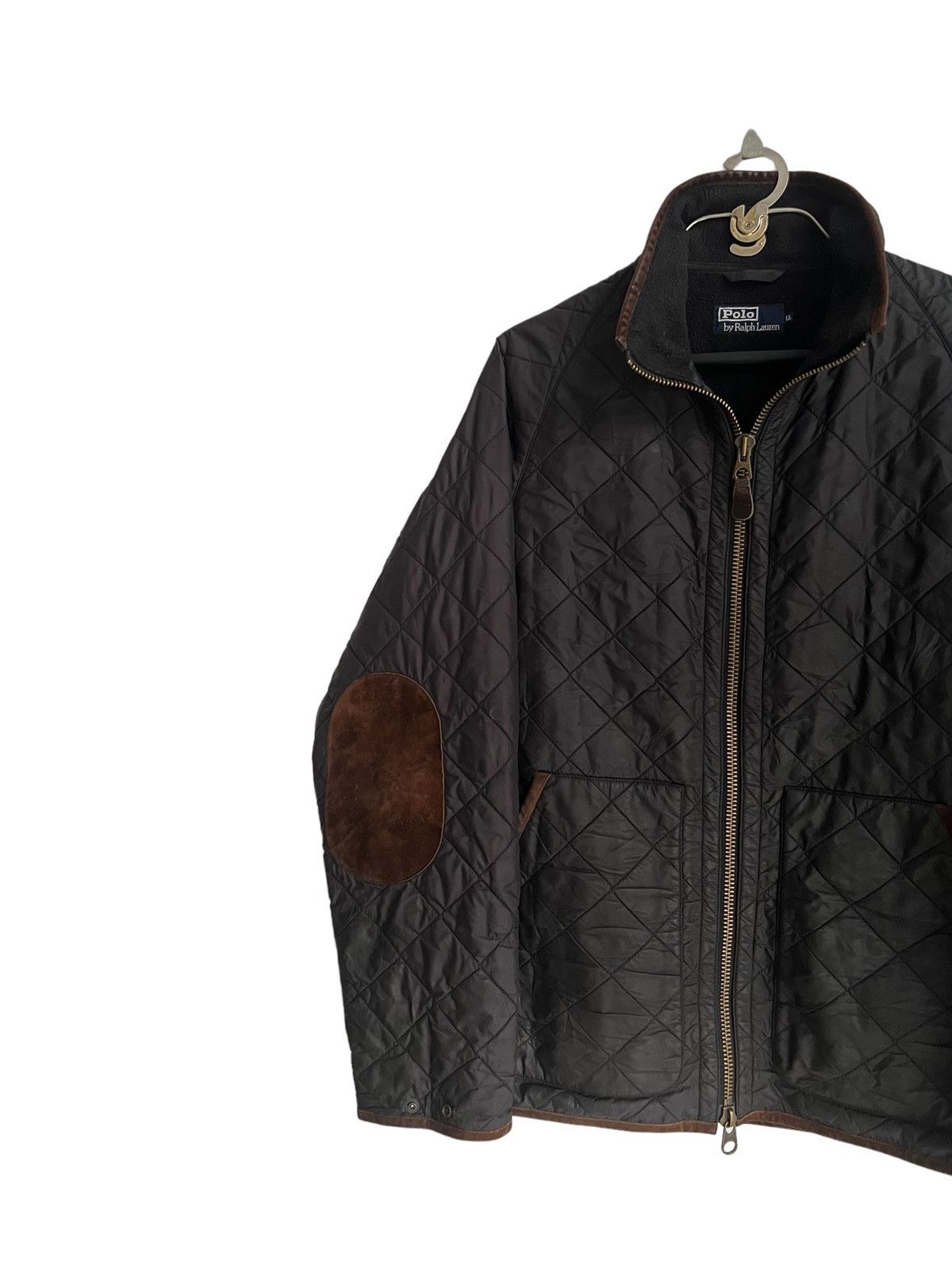 RRL Ralph Lauren Vintage 1990s Polo RL 💎 Quilted Leather Bomber Jacket Size US M / EU 48-50 / 2 - 4 Thumbnail