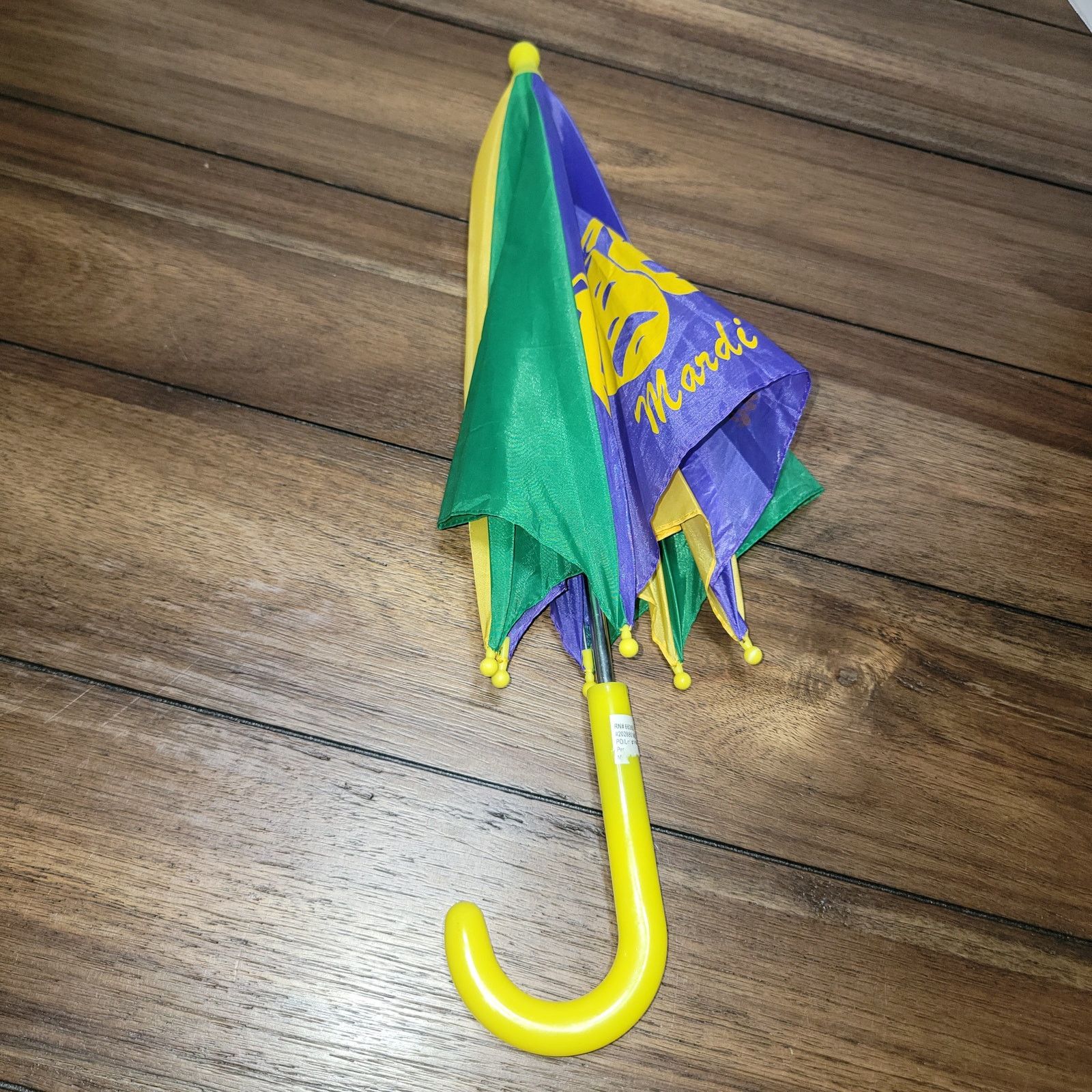 Other Mardi Gras Multicolor Mini Umbrella 20" Tall, 23" Diameter Size ONE SIZE - 7 Thumbnail