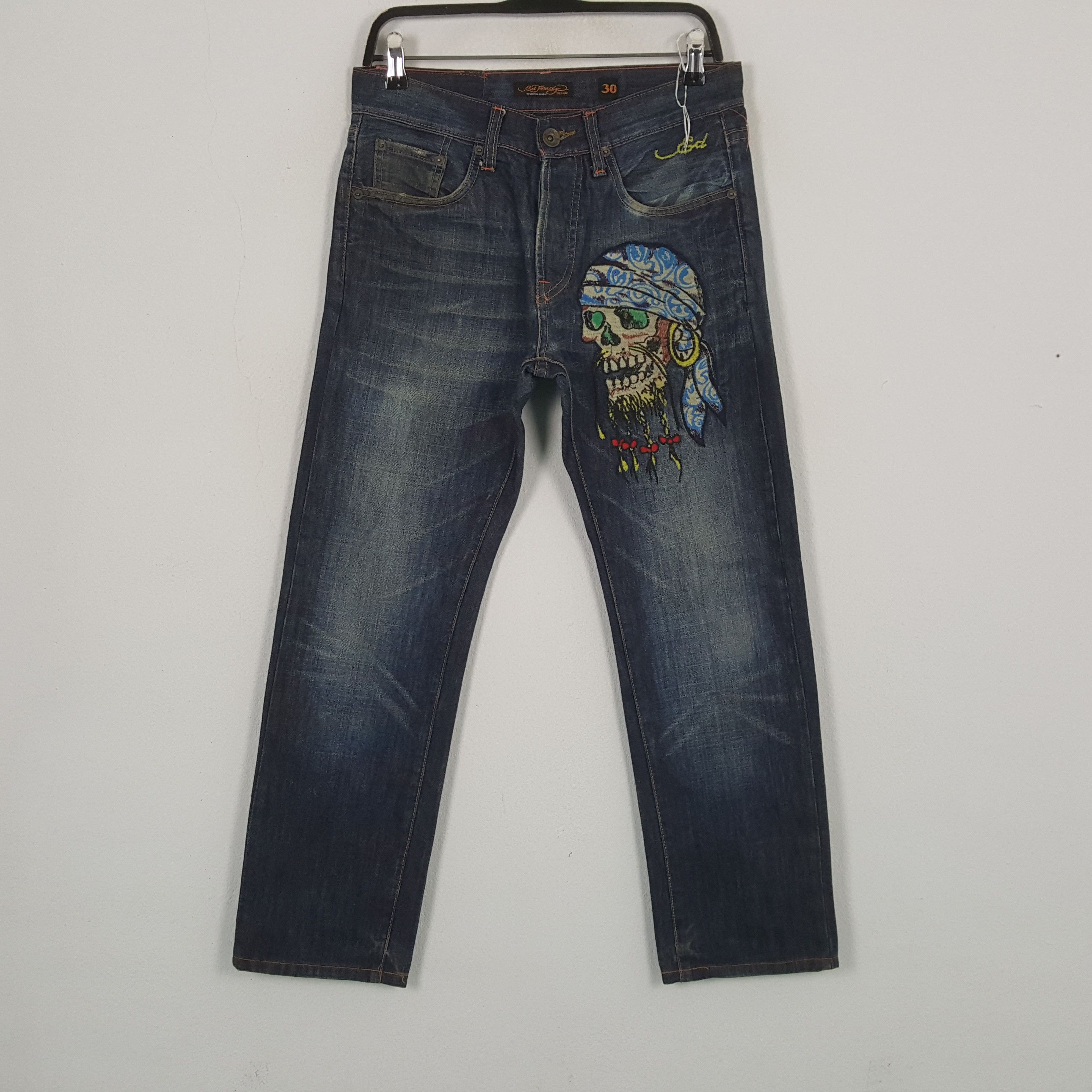 Christian Audigier × Ed Hardy × Vintage ED HARDEY Fashion Designer Brand Denim C280N23 Size US 30 / EU 46 - 1 Thumbnail