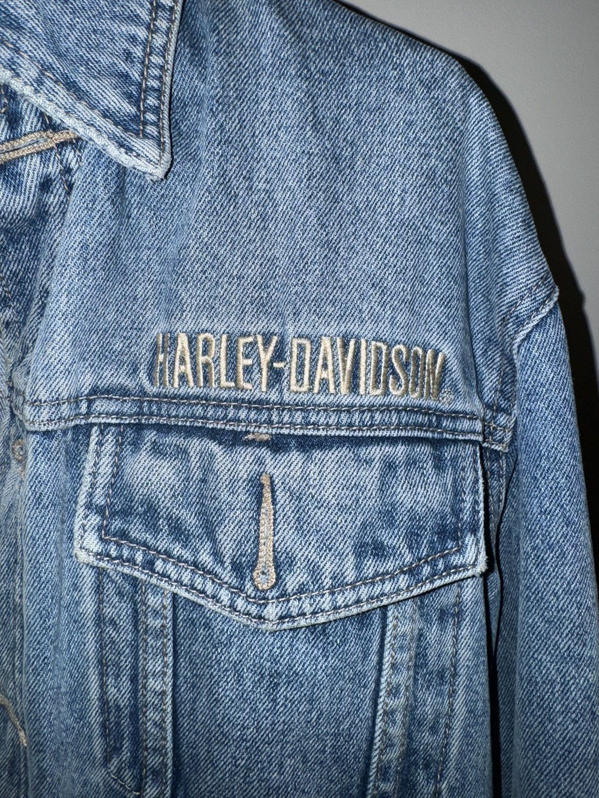 Harley Davidson Harley Davidson Denim Jean Jacket Size US M / EU 48-50 / 2 - 2 Thumbnail