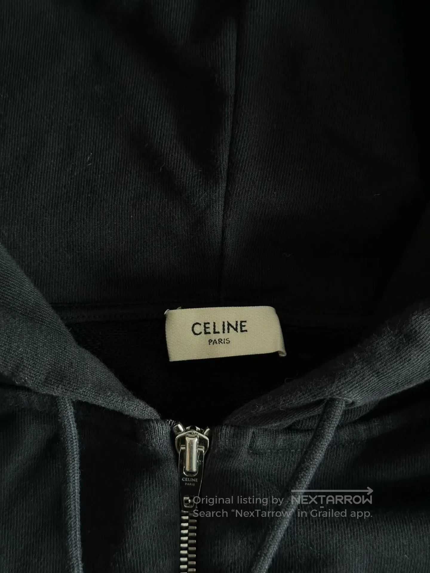 Celine CELINE Zip-up Hoodie with Hat Logo| Size US XL / EU 56 / 4 - 3 Thumbnail