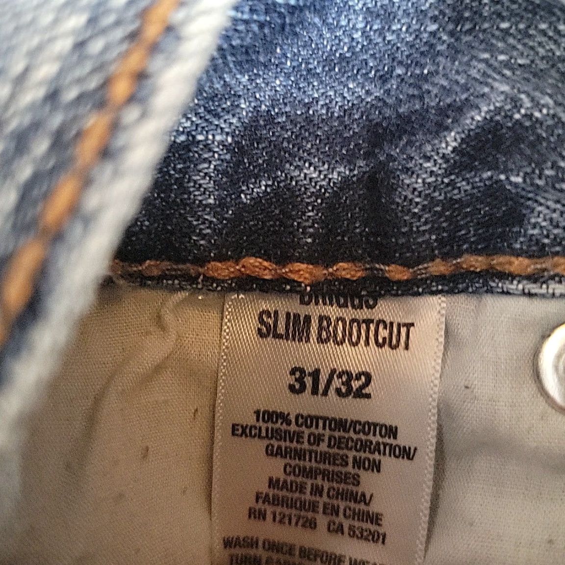 Abercrombie & Fitch VINTAGE Aeropostale Jeans Mens 31x32 Distressed Blue Denim Slim Boot Cut 5-Pocket Design Womens? Mens? Size US 31 - 6 Thumbnail