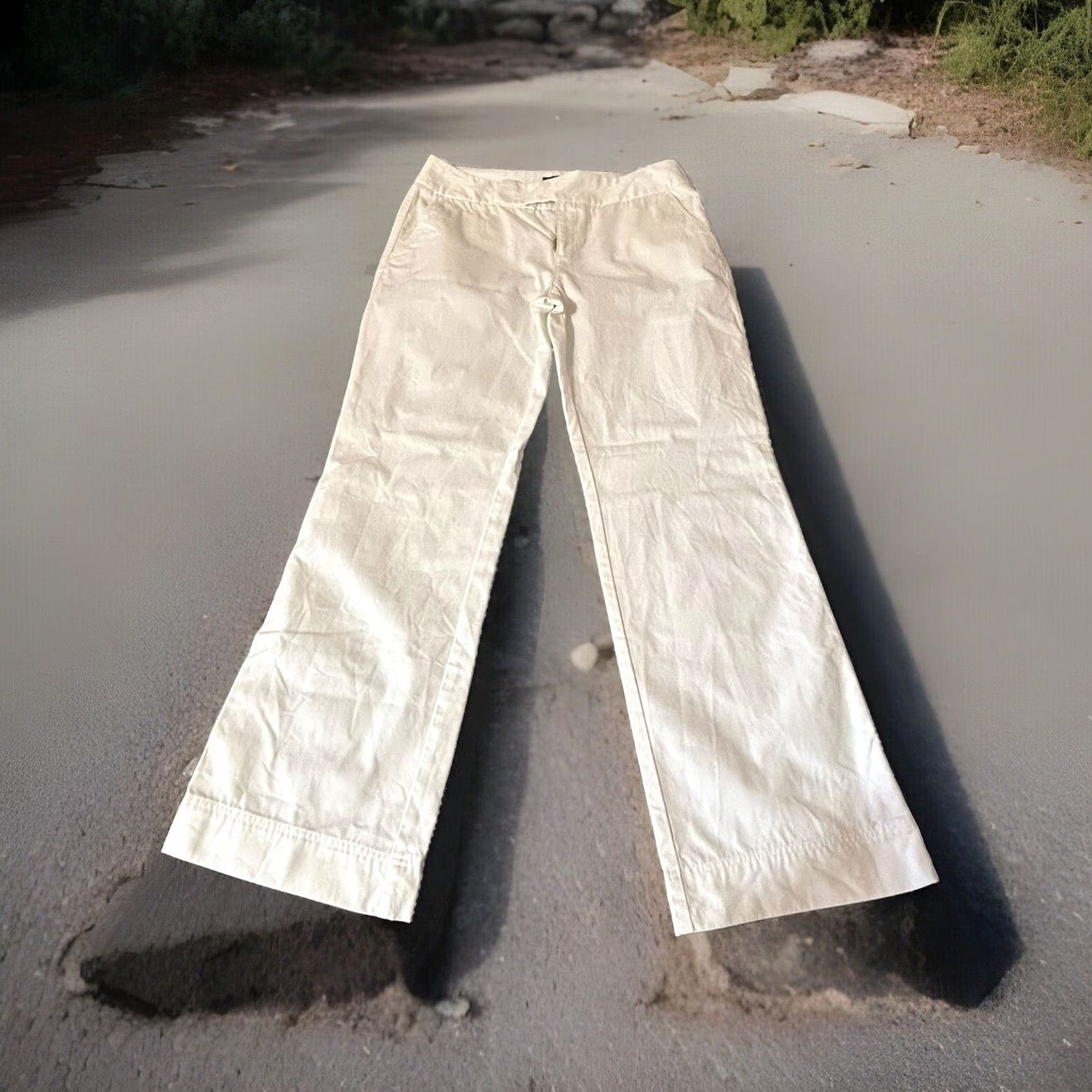 Eddie Bauer Eddie Bauer Vashon Fit Wide Legs Pants Women 10 White 32x30 WPL#9647 Size 32" / US 10 / IT 46 - 2 Thumbnail