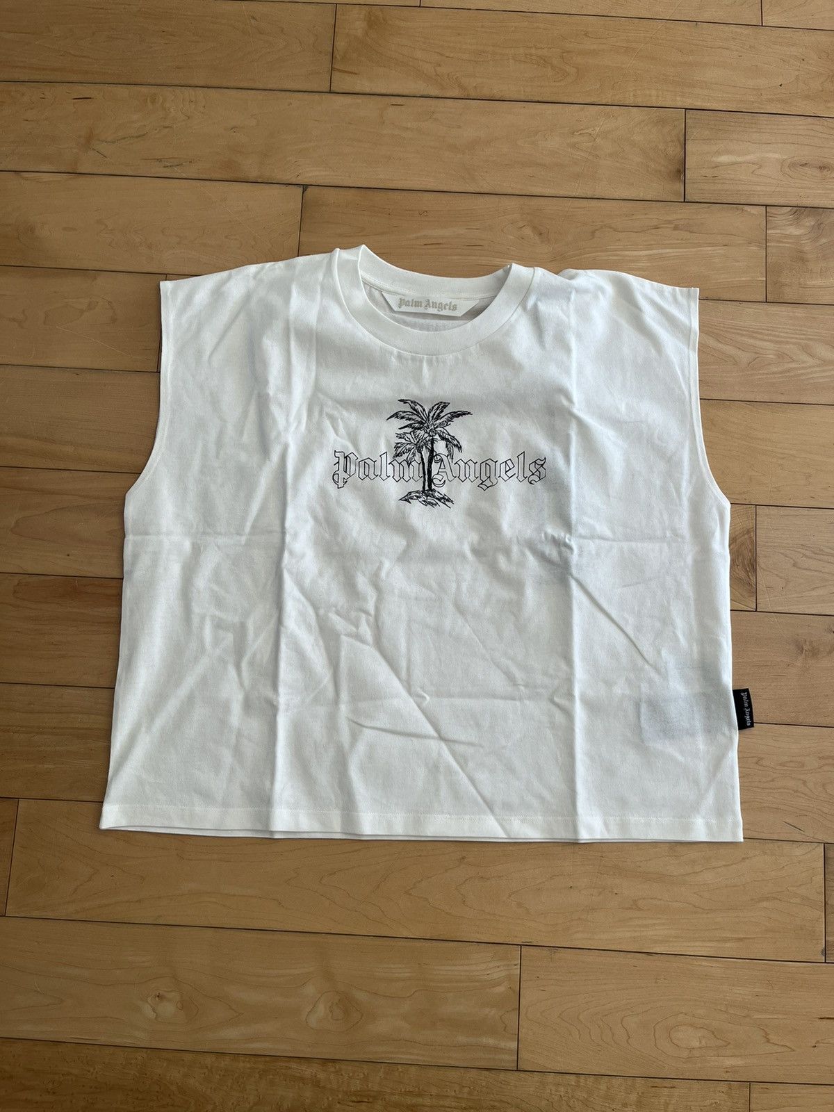 image of NWT - Palm Angels Palm Tree Tank Top in Off White, Men's (Size 2XL)