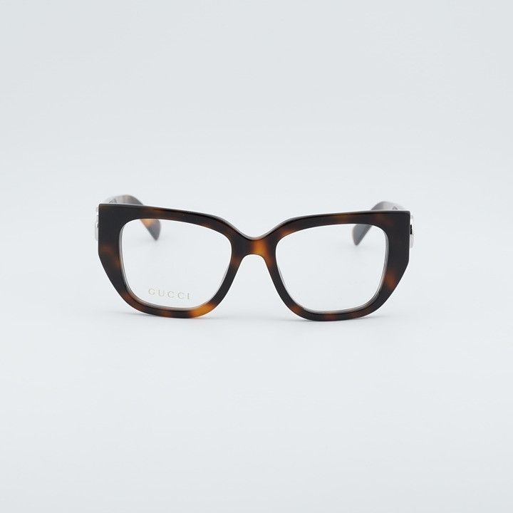 Gucci Gucci GG1952O 002 Eyeglasses Havana 51mm Square Frame Size ONE SIZE - 2 Thumbnail
