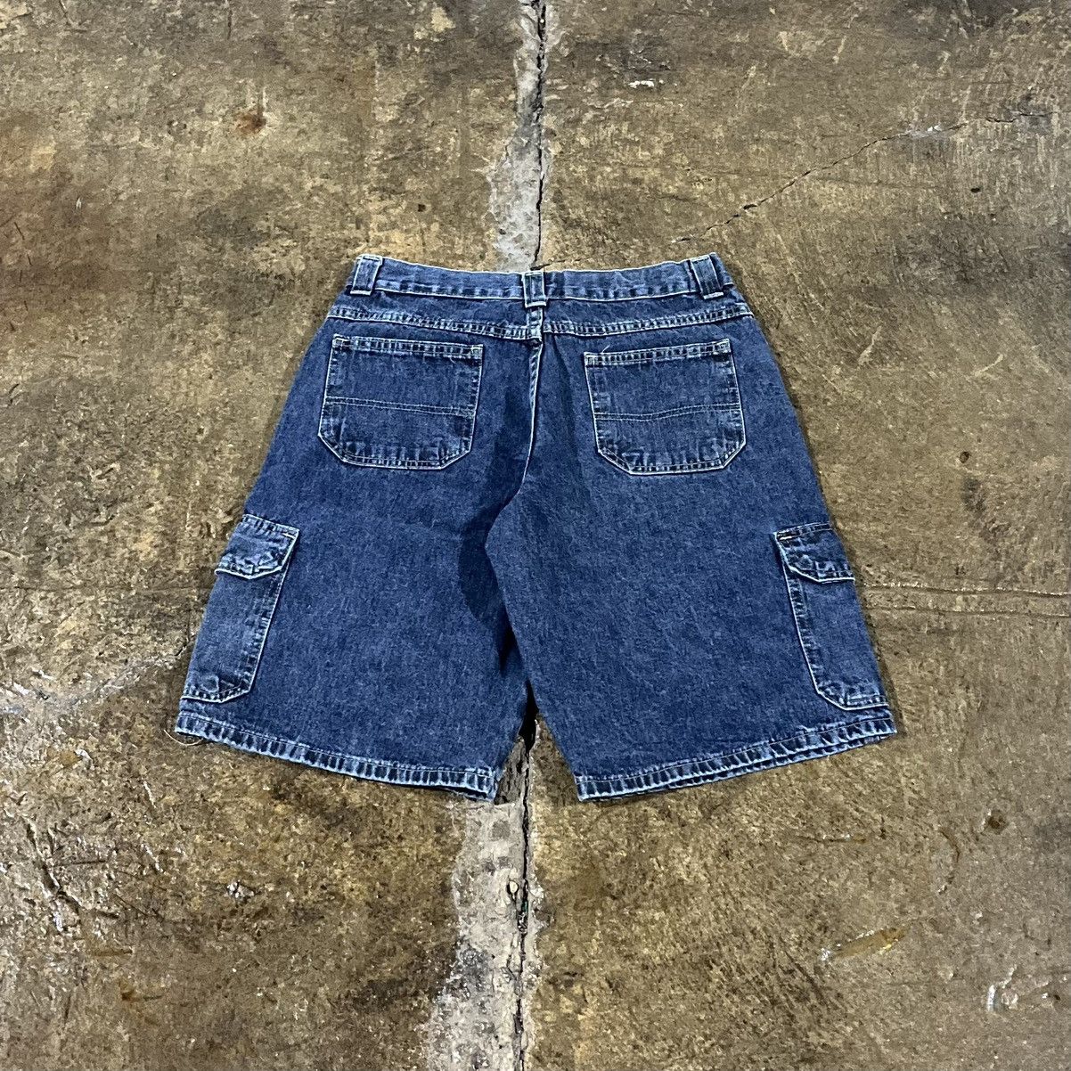 JNCO × Vintage × Wrangler Crazy Y2K Baggy Cargo Jorts JNCO Utility Skater Shorts Size US 29 - 2 Thumbnail