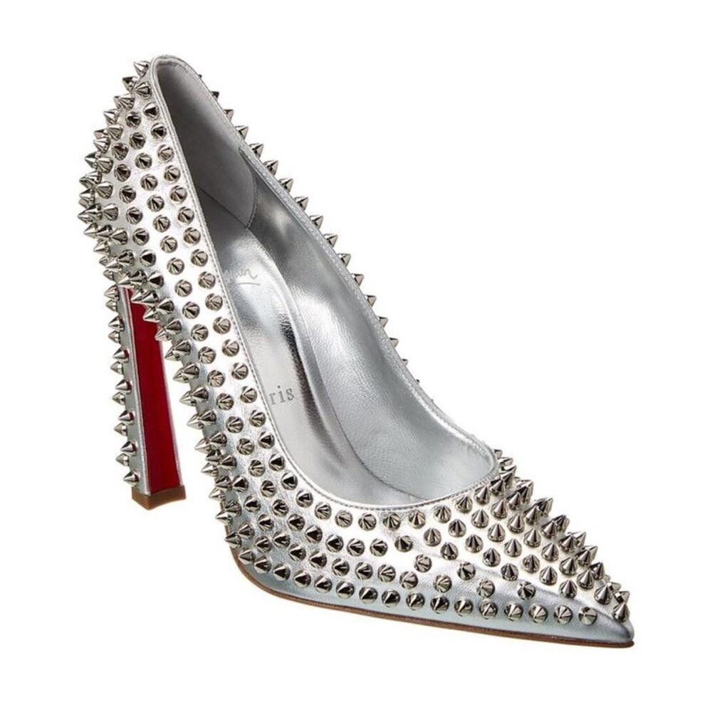 Christian Louboutin Christian Louboutin Condora Spikes 100 Silver Pump Heels 40 Size US 9 / IT 39 - 1 Thumbnail