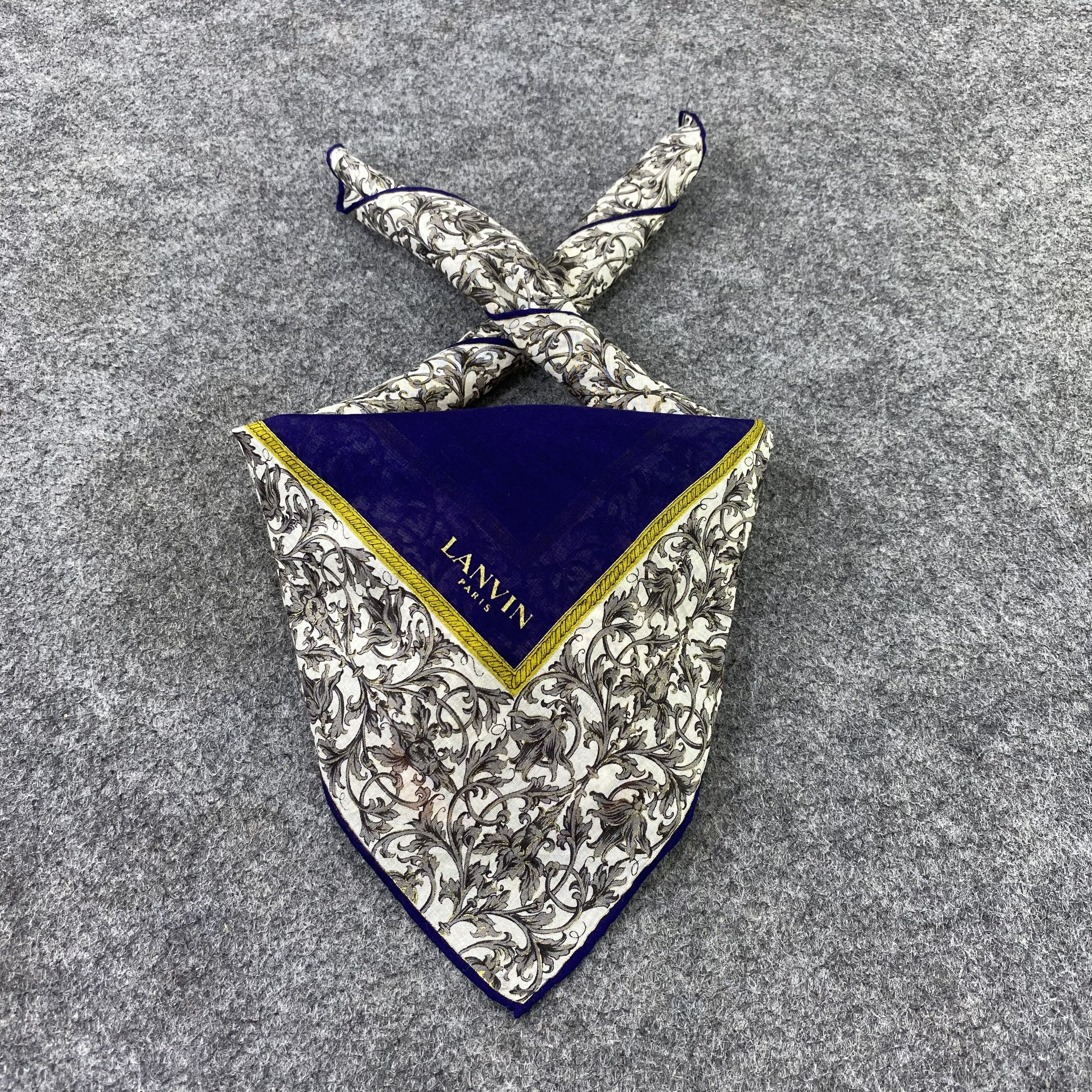 Lanvin × Vintage Lanvin Handkerchief / Bandana / Neckerchief / Headscarf-B968 Size ONE SIZE - 2 Thumbnail