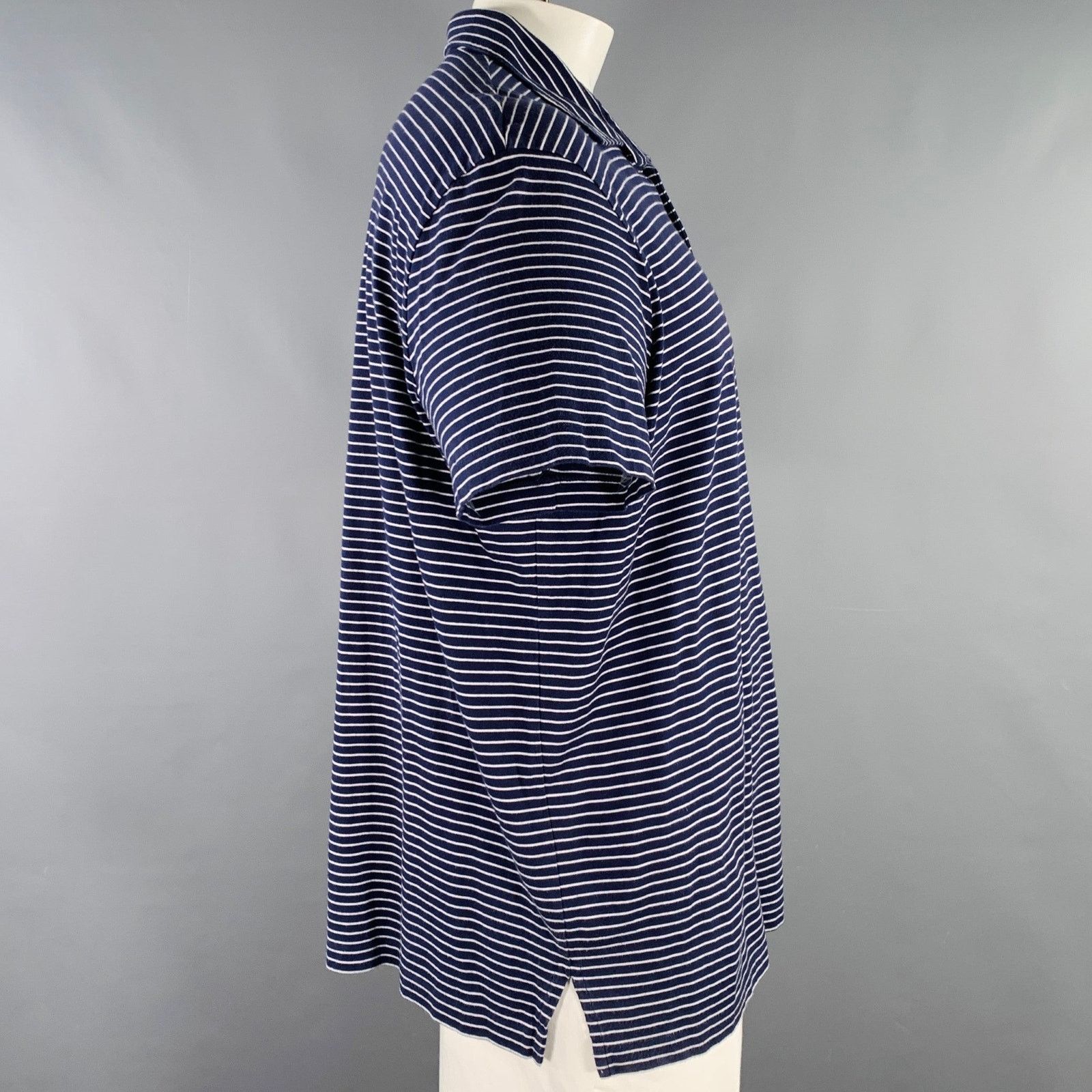 Polo Ralph Lauren POLO by RALPH LAUREN Navy Cotton Half Placket Polo Size US XXL / EU 58 / 5 - 2 Thumbnail