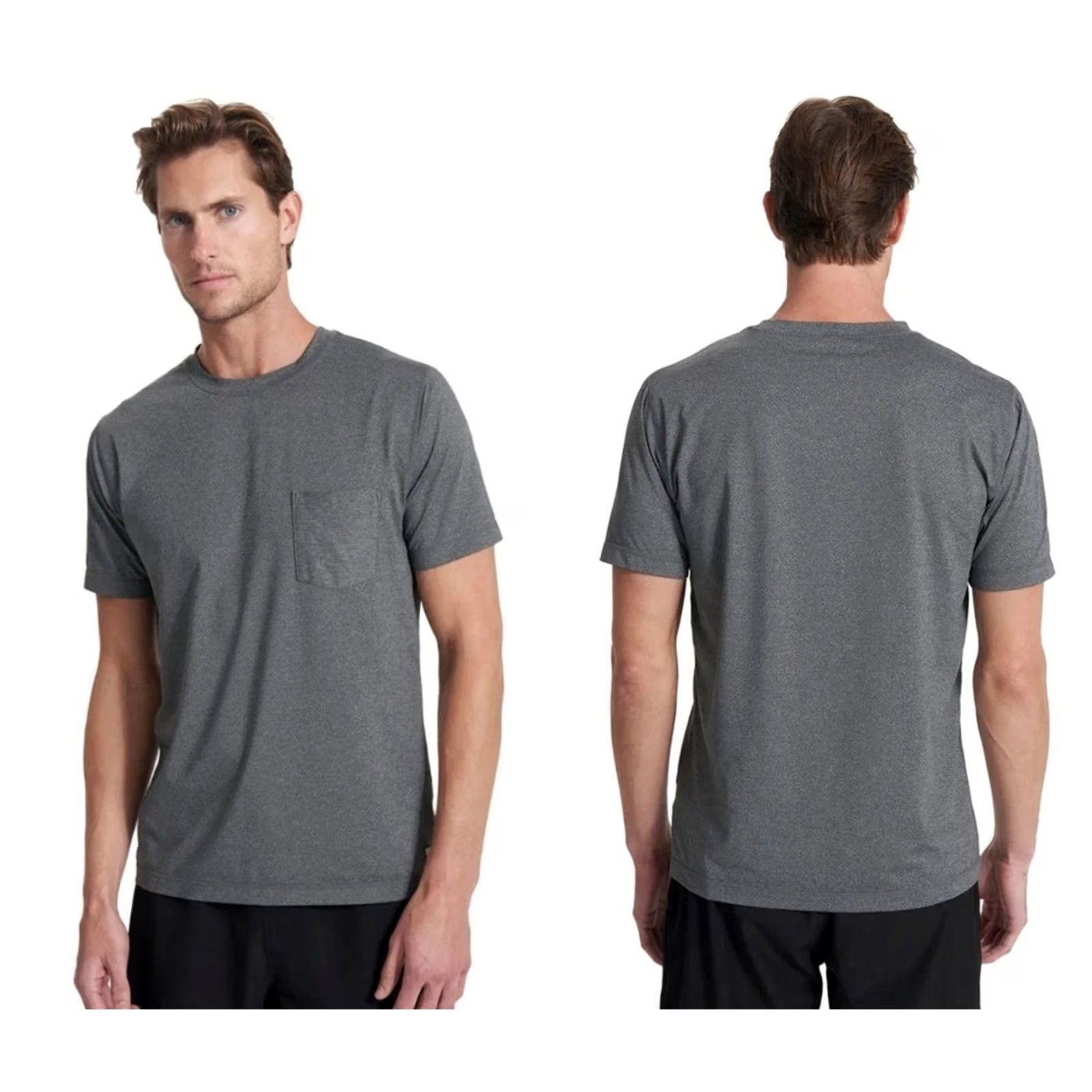 Vuori Vuori Men's Tradewinds Tee Pocket Performance Shirt Grey M Size US M / EU 48-50 / 2 - 6 Thumbnail
