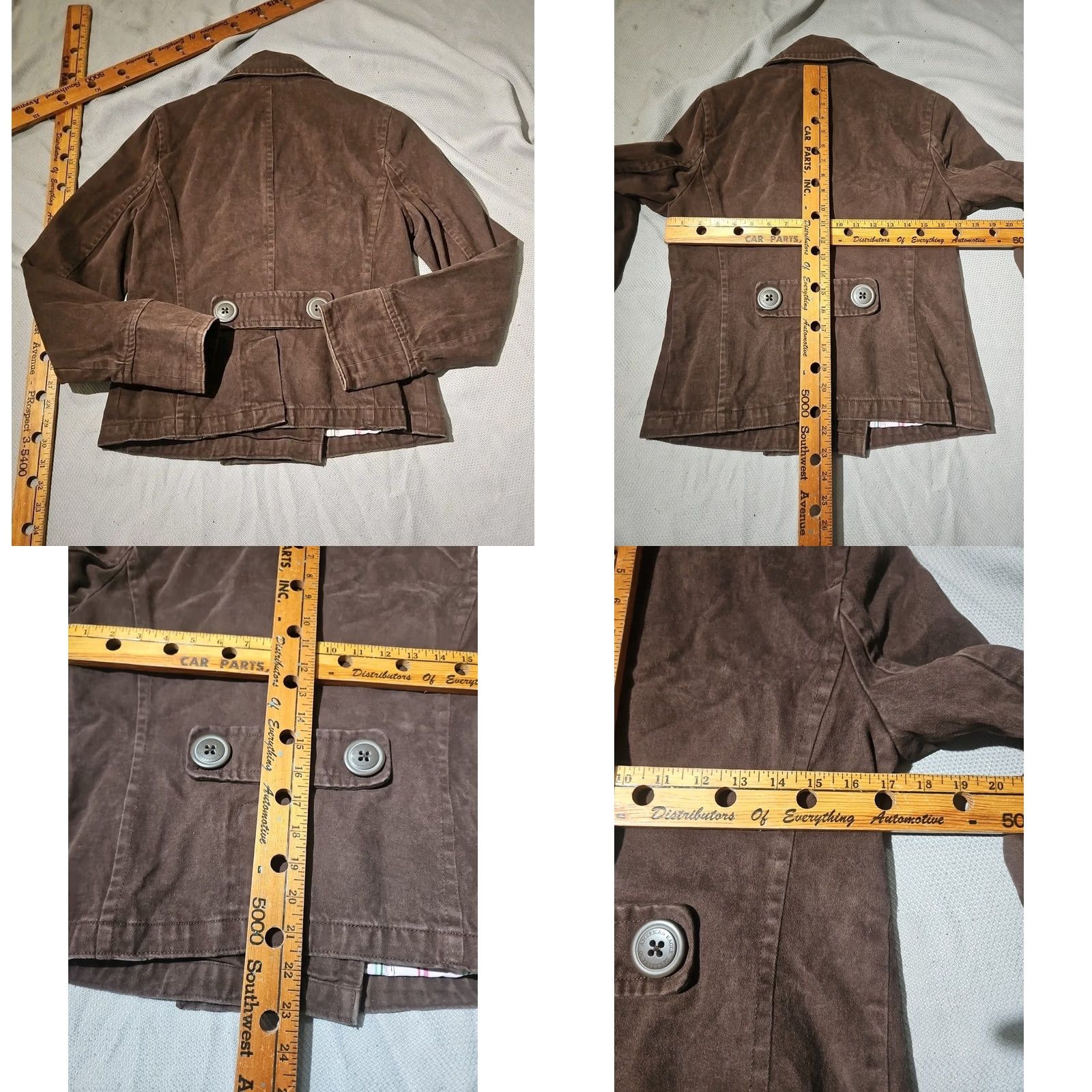 American Eagle Outfitters VINTAGE American Eagle Outfitters Jacket Womens Medium Brown Brushed Cotton Overcoat Pea Coat 90s Preppy Hip Hop City Casual Womens Size L / US 10 / IT 46 - 9 Thumbnail