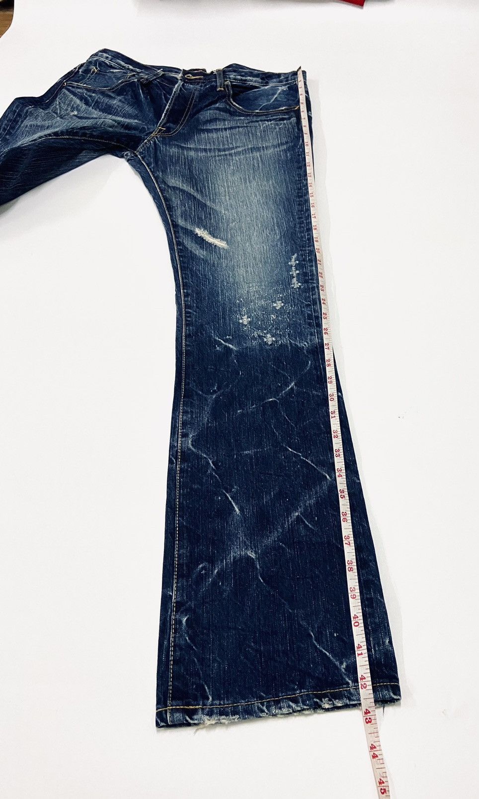 Japanese Brand BLUE WAY DISTRESSED JEANS Size US 34 / EU 50 - 10 Thumbnail