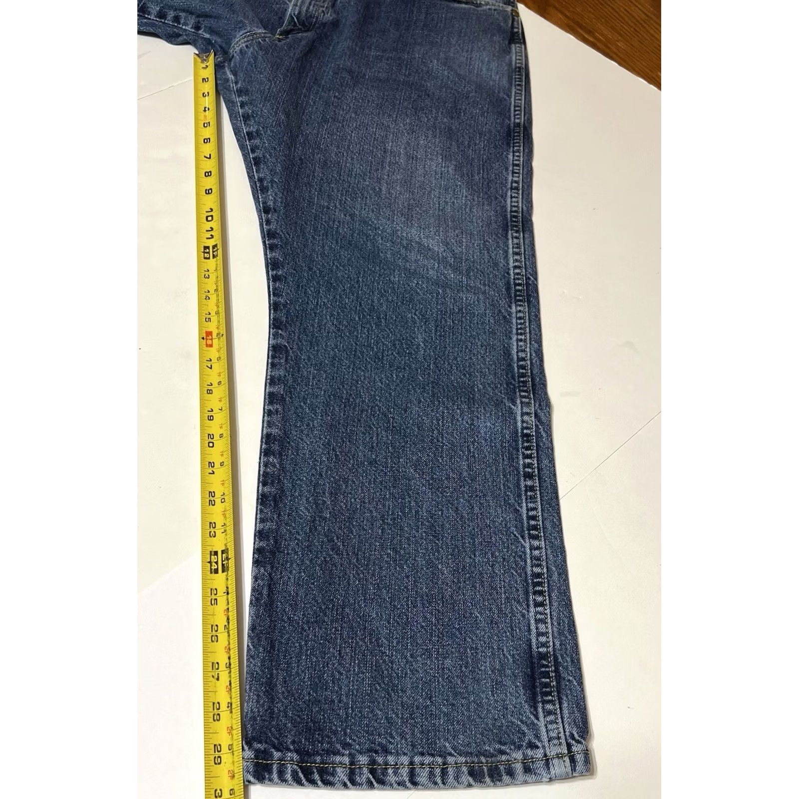 Wrangler Wrangler Cowboy Cut Jeans Straight Denim 40x30 Blue Distressed Mens Regular 40in Inseam Cowboy Southwestern Logo Distressed 13MGSDS Size US 40 / EU 56 - 5 Thumbnail