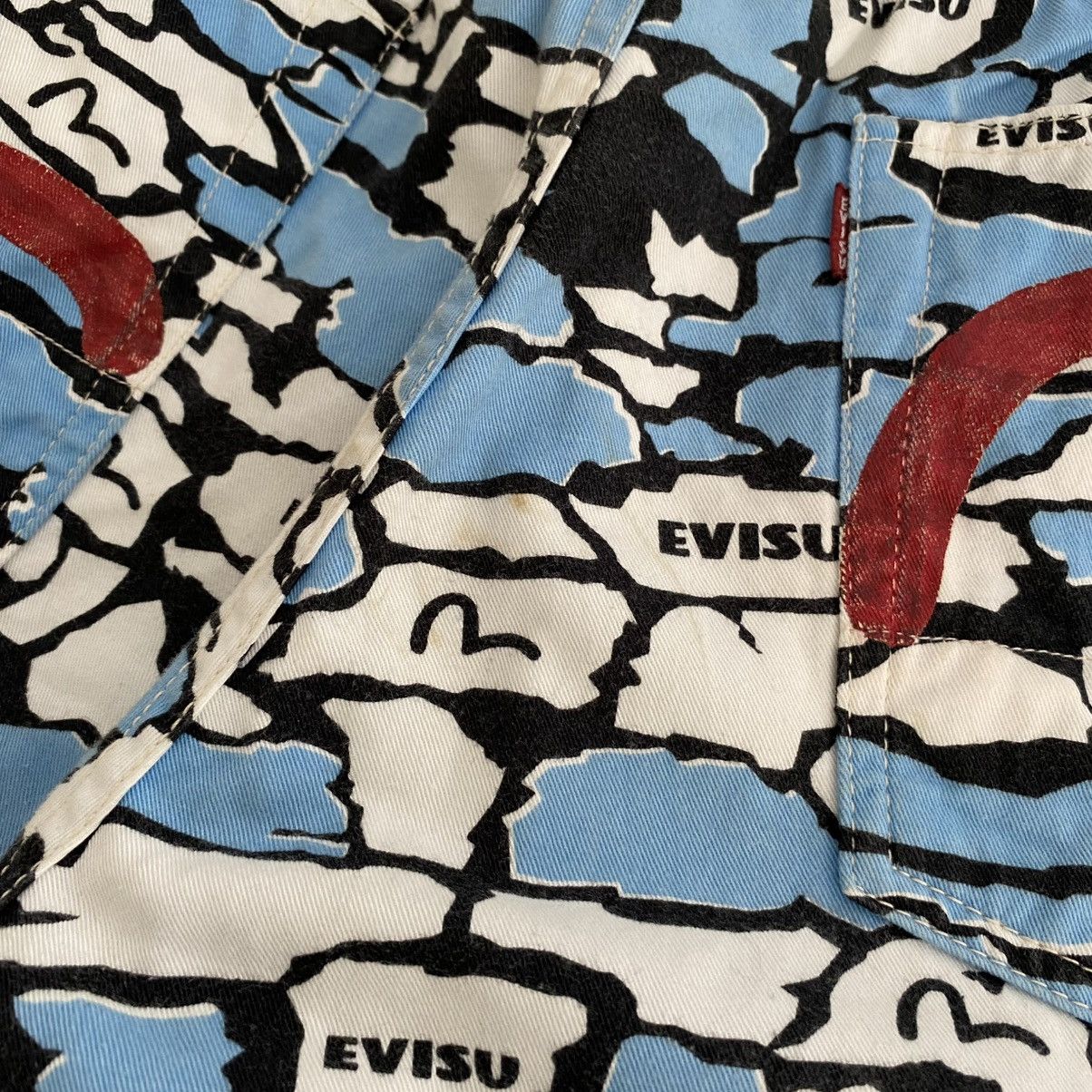 Evisu 2001 Evisu Ishigaki Camo OVP Baggy Jeans Shorts Jorts Size US 34 / EU 50 - 7 Thumbnail