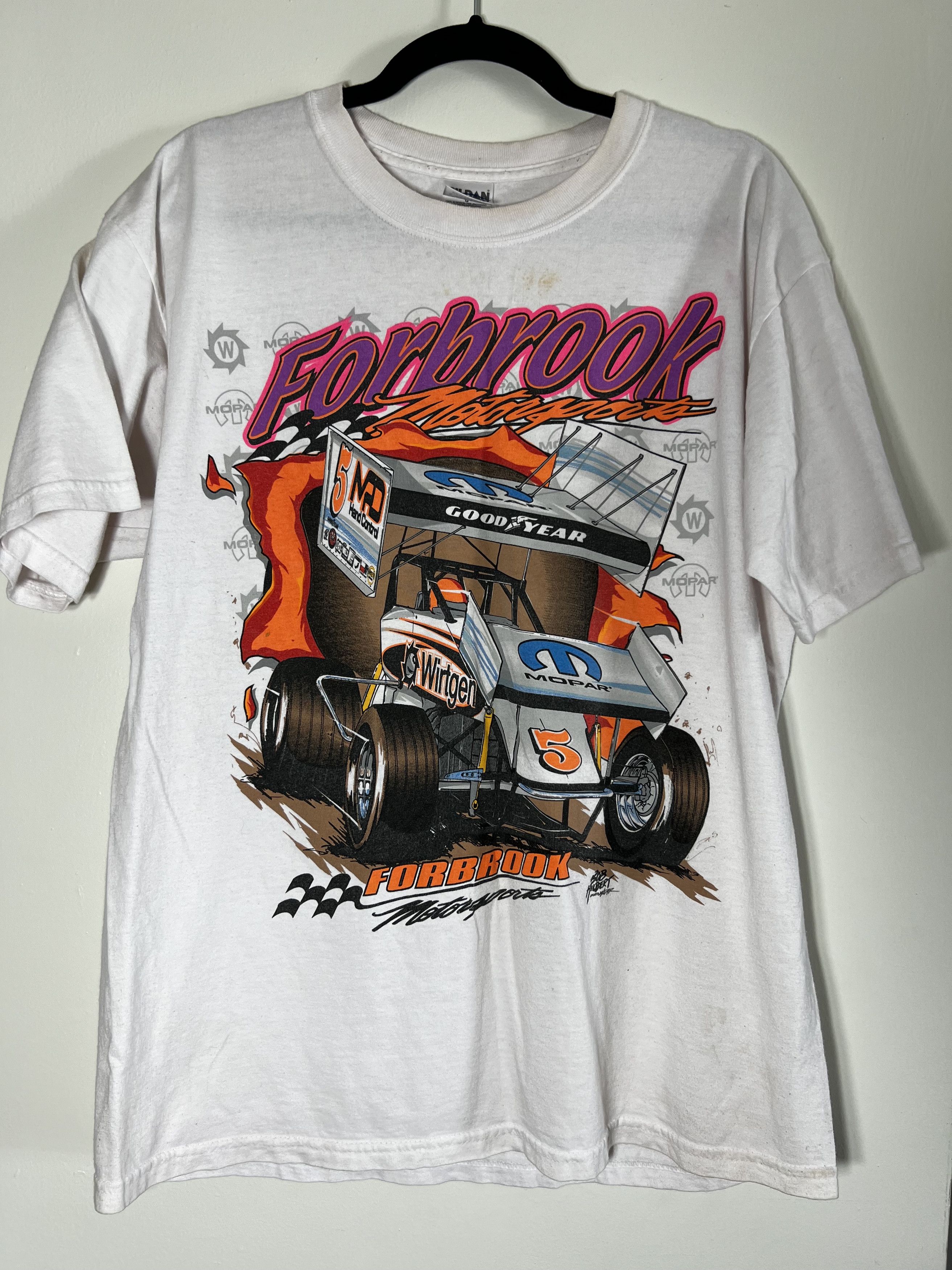 Vintage Y2K Forbrook Motorsports Wirtgen Mopar T-Shirt