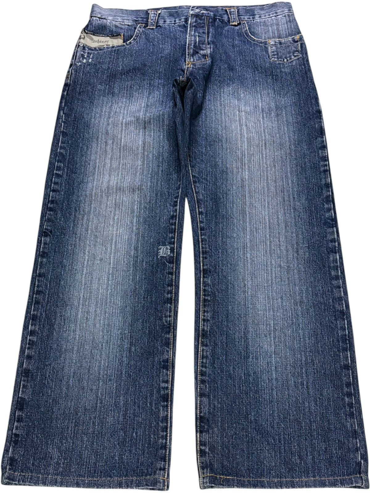 Billabong Vintage Billabong Button Fly Mud Wash Patched Baggy Jeans Size US 33 - 1 Thumbnail