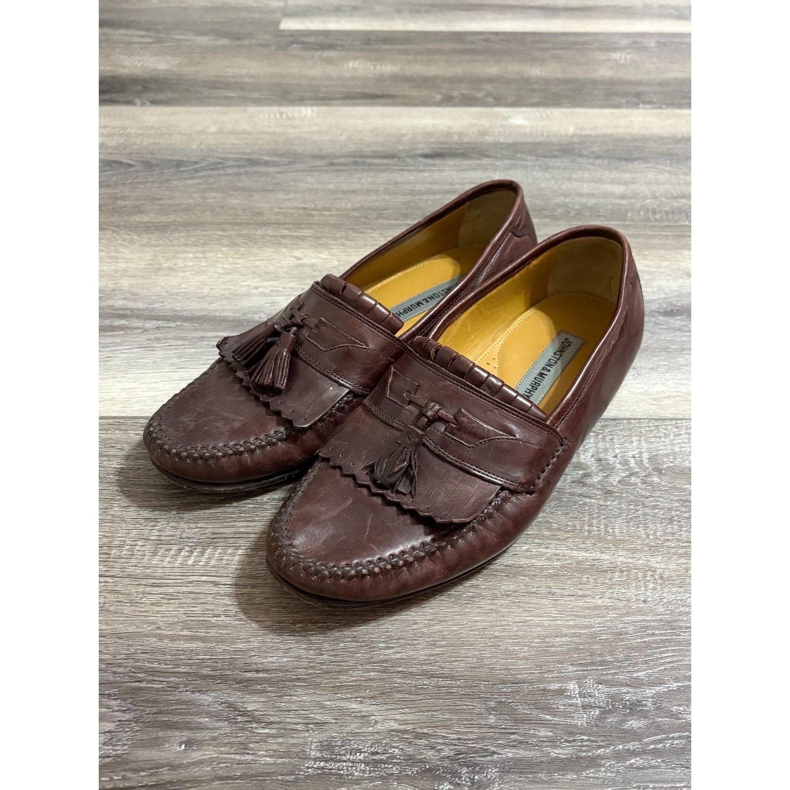 Johnston & Murphy Aristocraft Tassel Loafers Men\'s 11D Burgundy Leather Dress Sh Johnston & Murphy Aristocraft | Mercari main image 3