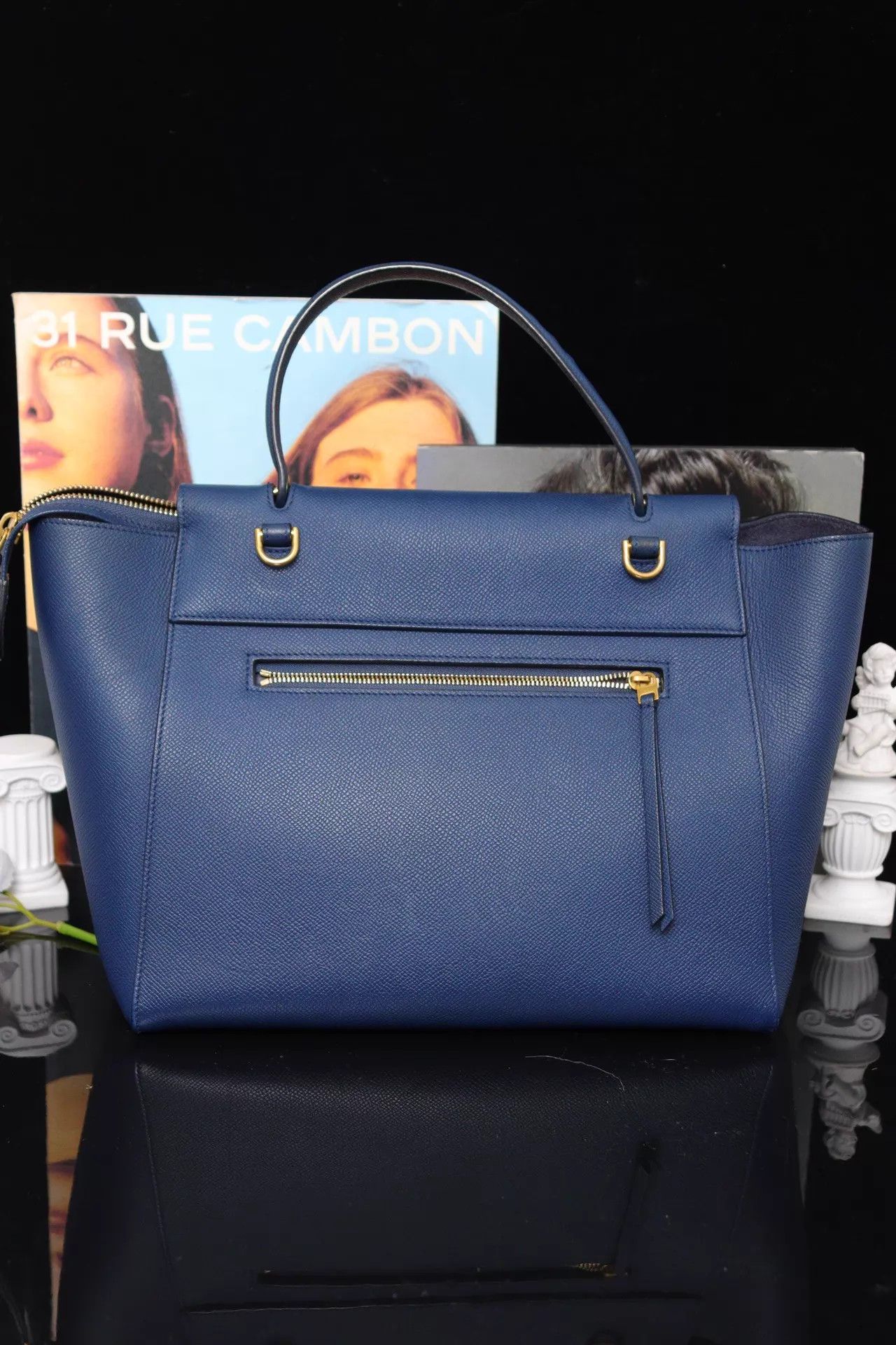 Celine Celine Mini Fish Bag Blue Gold 28x23x17 16Y Strap Size ONE SIZE - 2 Thumbnail