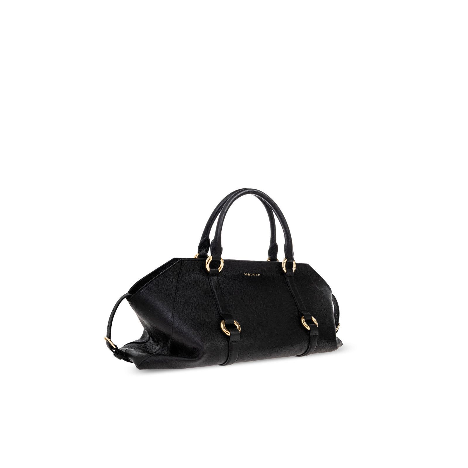 Alexander McQueen ALEXANDER MCQUEEN Farringdon Medium $2690 Black Top Handle B Size ONE SIZE - 3 Thumbnail