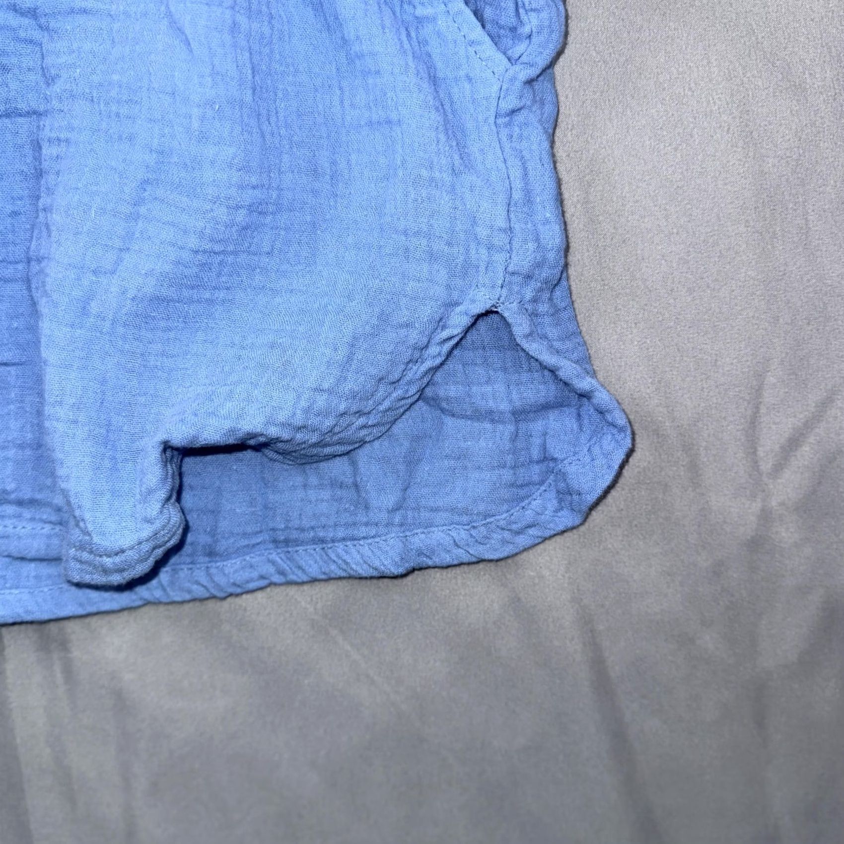 Marine Layer Marine Layer Womens XL Blue Gauze Cotton Elastic Waist Summer Casual Shorts Size 40" / US 18 - 5 Thumbnail