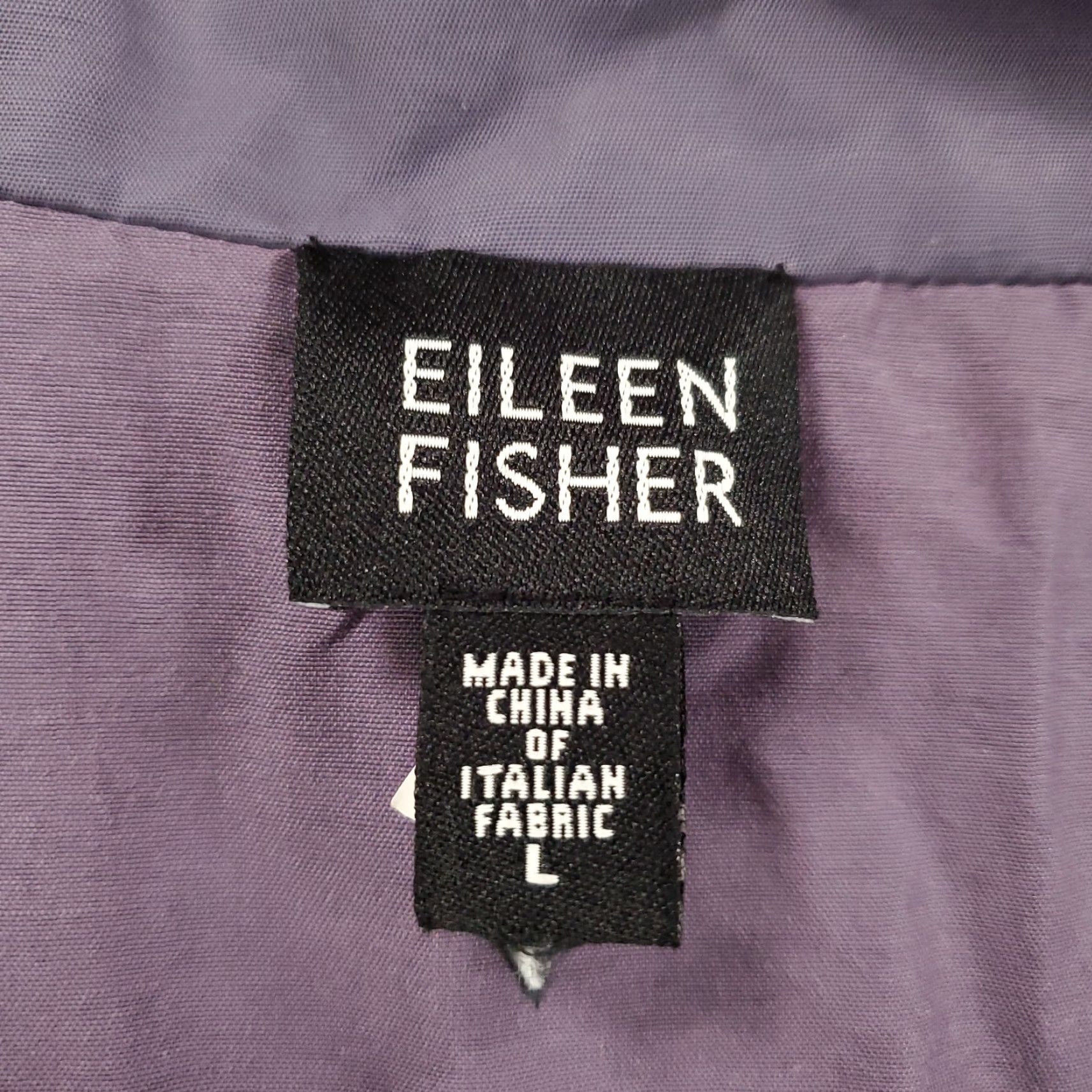 Eileen Fisher VINTAGE Eileen Fisher Jacket Womens L Purple Full Zip Pockets Lined Knit Cotton Blend Short Sleeve? Size L / US 10 / IT 46 - 4 Thumbnail