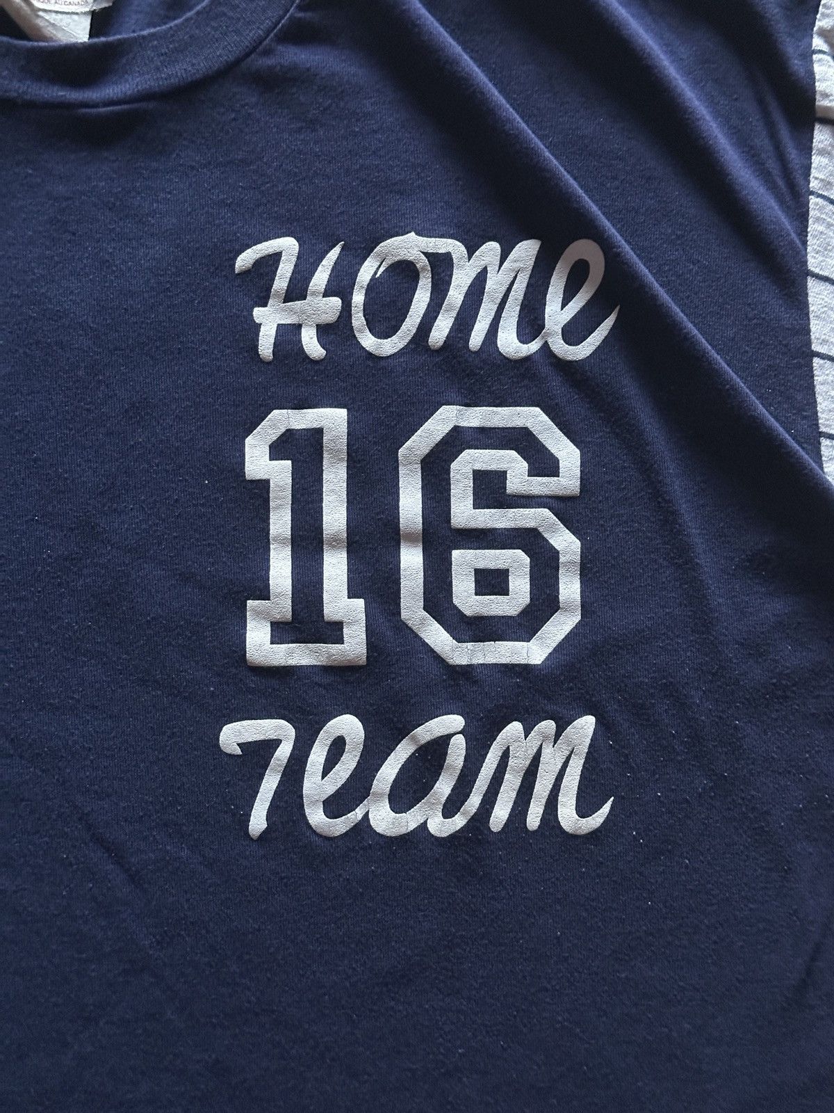 Vintage vintage made in canada varsity navy boxy cropped tshirt Size US XL / EU 56 / 4 - 2 Thumbnail