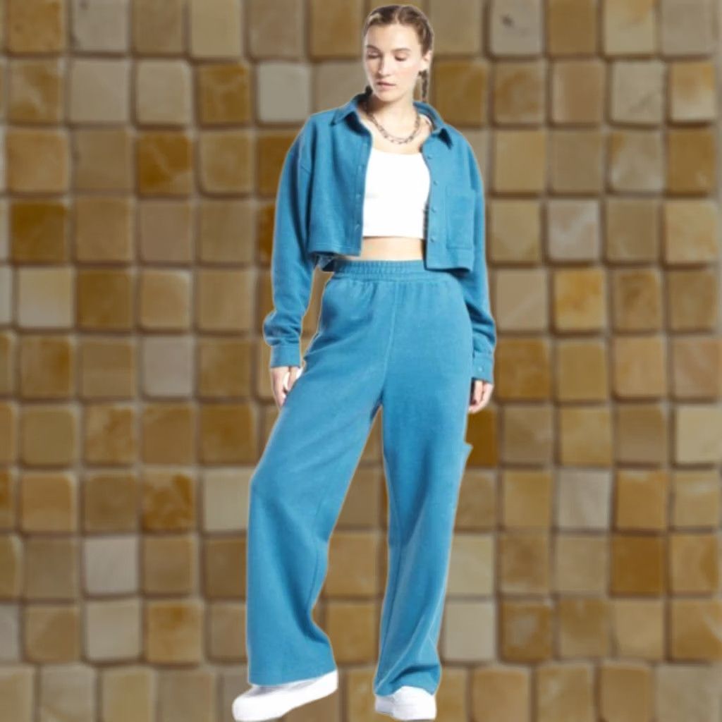 Reebok Reebok Apparel Women's Sweatpants Blue Regular Sweatpants with Pockets HS0385 M Size 32" / US 10 / IT 46 - 1 Thumbnail