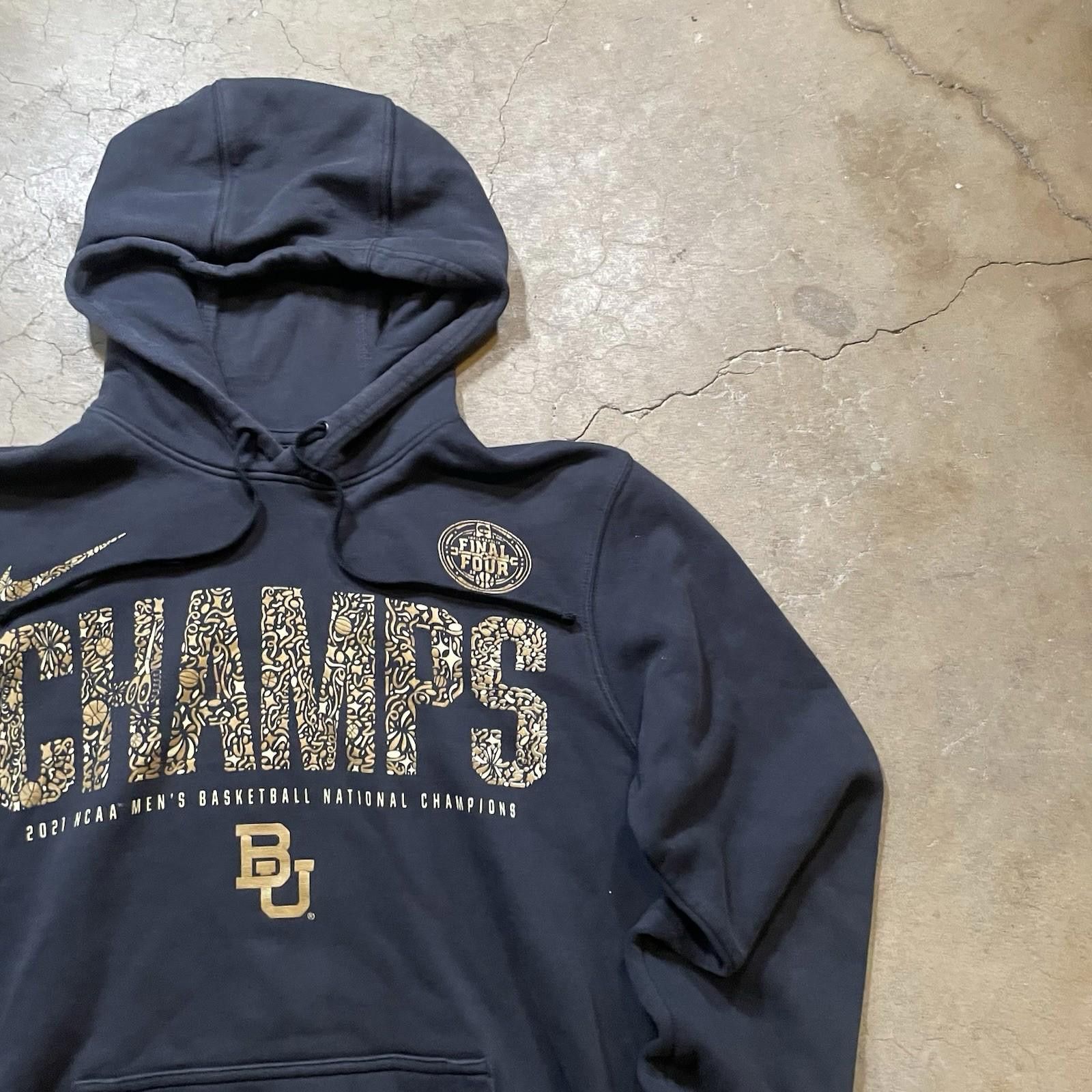 Nike Nike Baylor Bears Hoodie M Adult Black Final Four Champs Men Size ONE SIZE - 2 Thumbnail