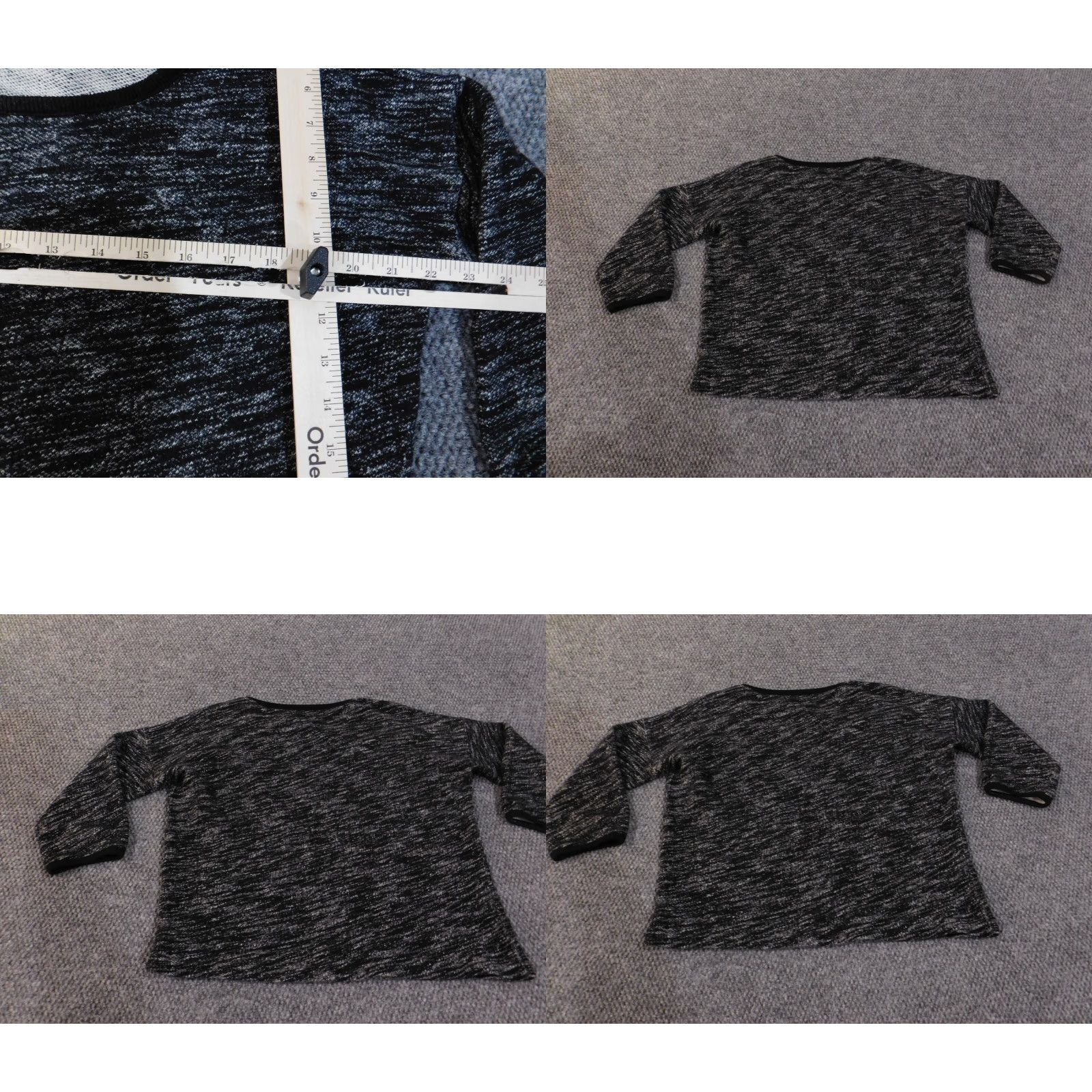 Madewell Madewell Sweater Pullover Geometric Knit Black M Women Raglan Open-Knit Long Sleeve Round Neck Stretch Logo Vintage No Size M / US 6-8 / IT 42-44 - 8 Thumbnail