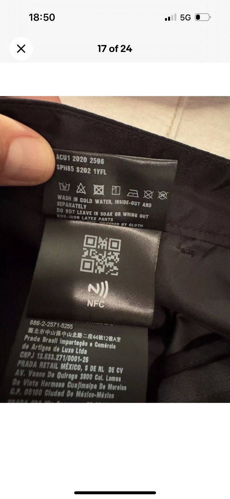 Prada PRADA nylon trousers STUDY REAL TAPE MEASUREMENTS IN PHOTIS Size US 32 / EU 48 - 17 Thumbnail