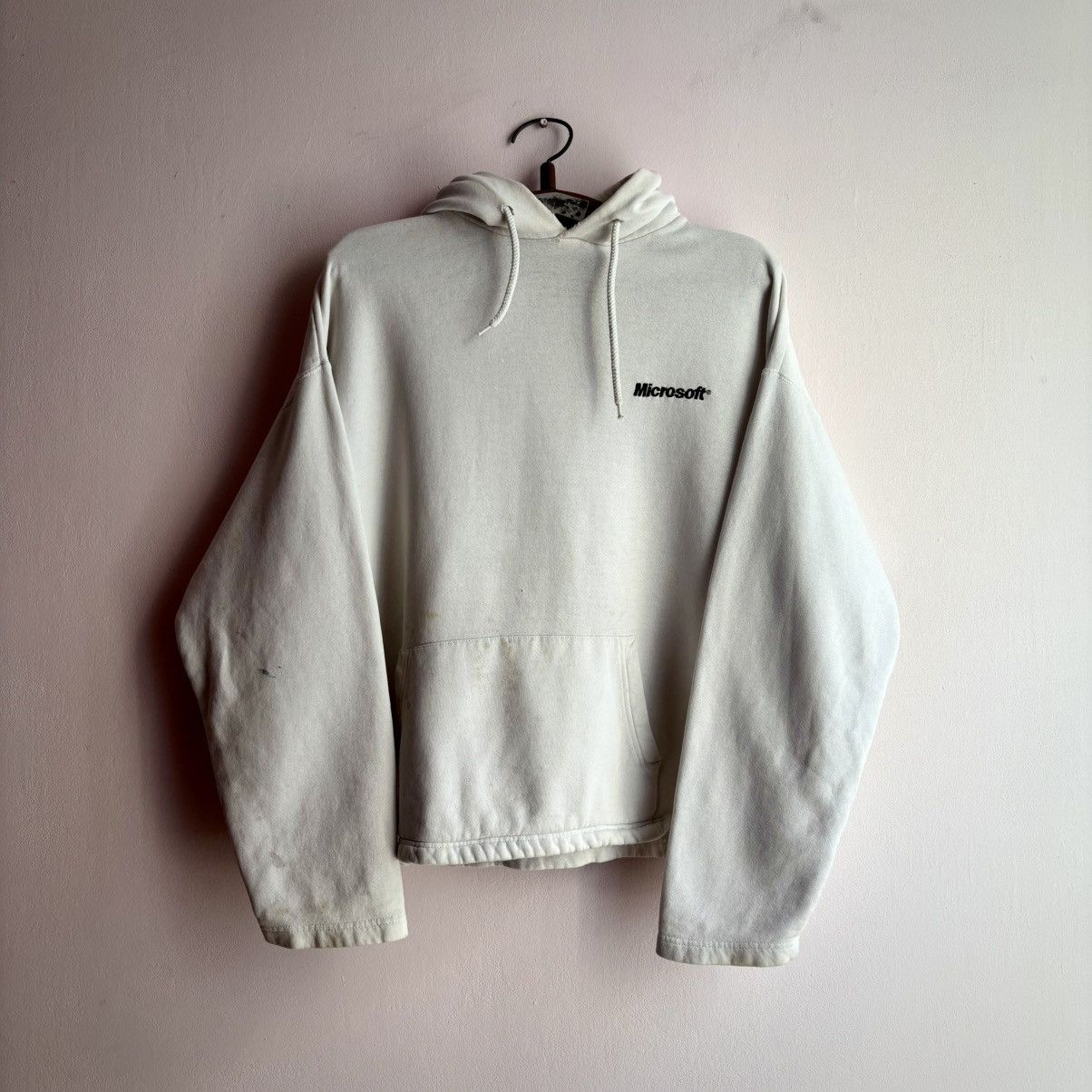 Microsoft Vintage 90’s Microsoft Trashed Boxy Hoodie Crazy Fit Size US M / EU 48-50 / 2 - 1 Thumbnail