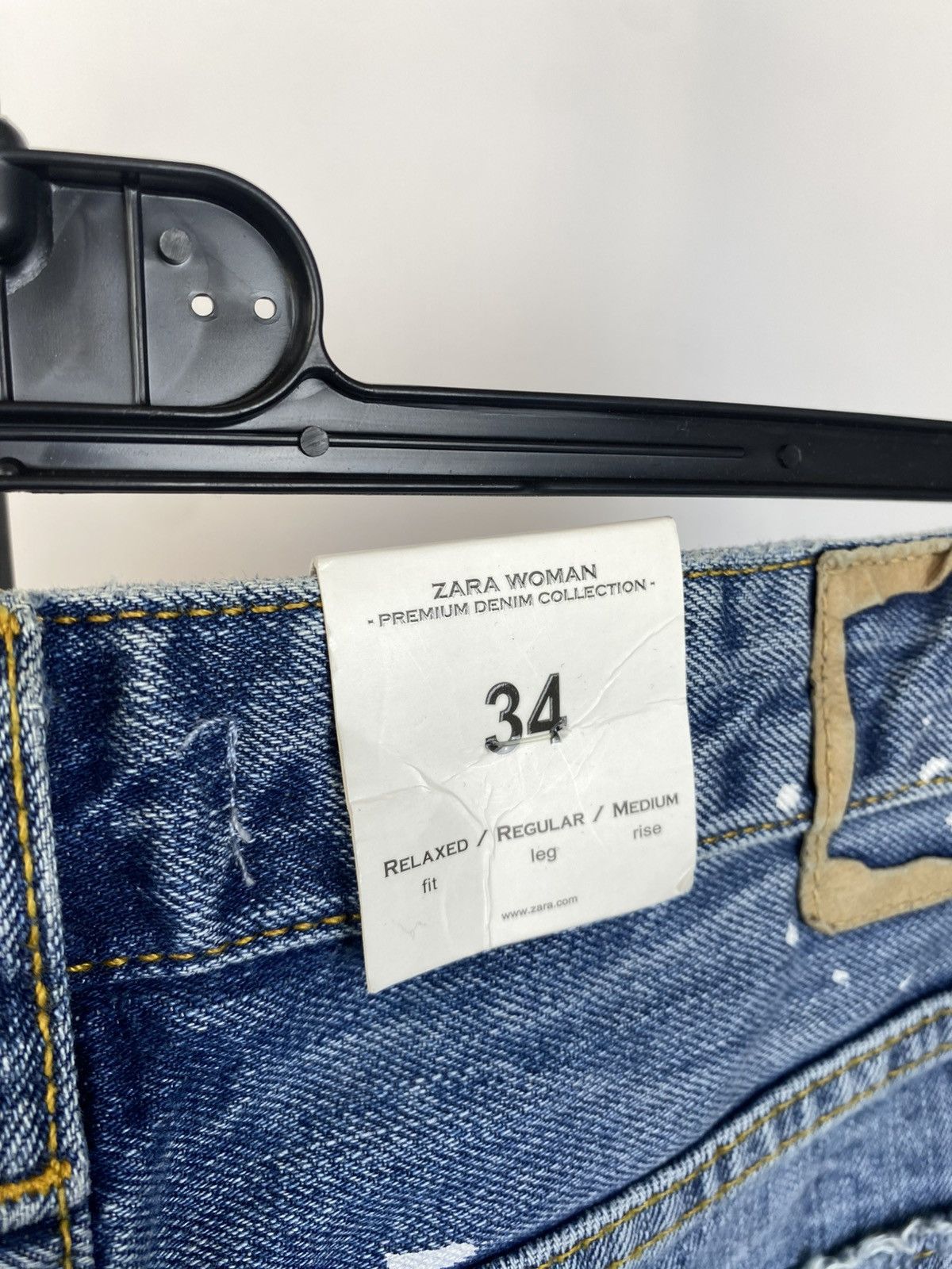 Designer × Japanese Brand × Zara NEW Distressed Zara Blue Jeans Pants Size 26" / US 2 / IT 38 - 6 Thumbnail