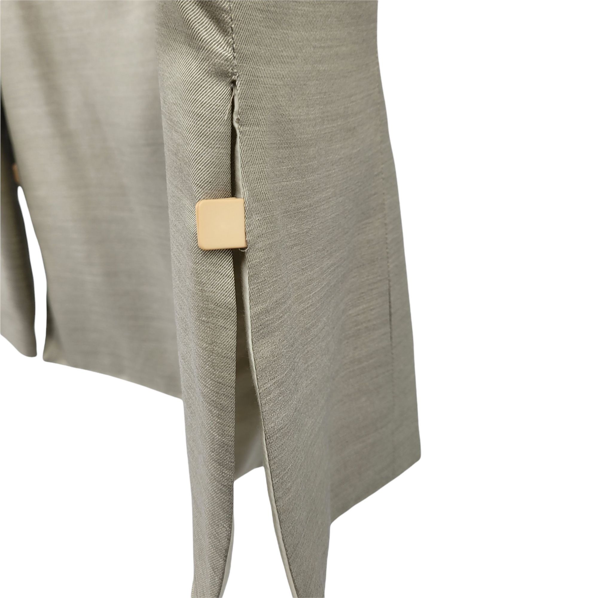 Vintage 90's Giorgio Armani Gold Silk Blazer Sz 6 Mandarin Collar Si Size M / US 6-8 / IT 42-44 - 6 Thumbnail