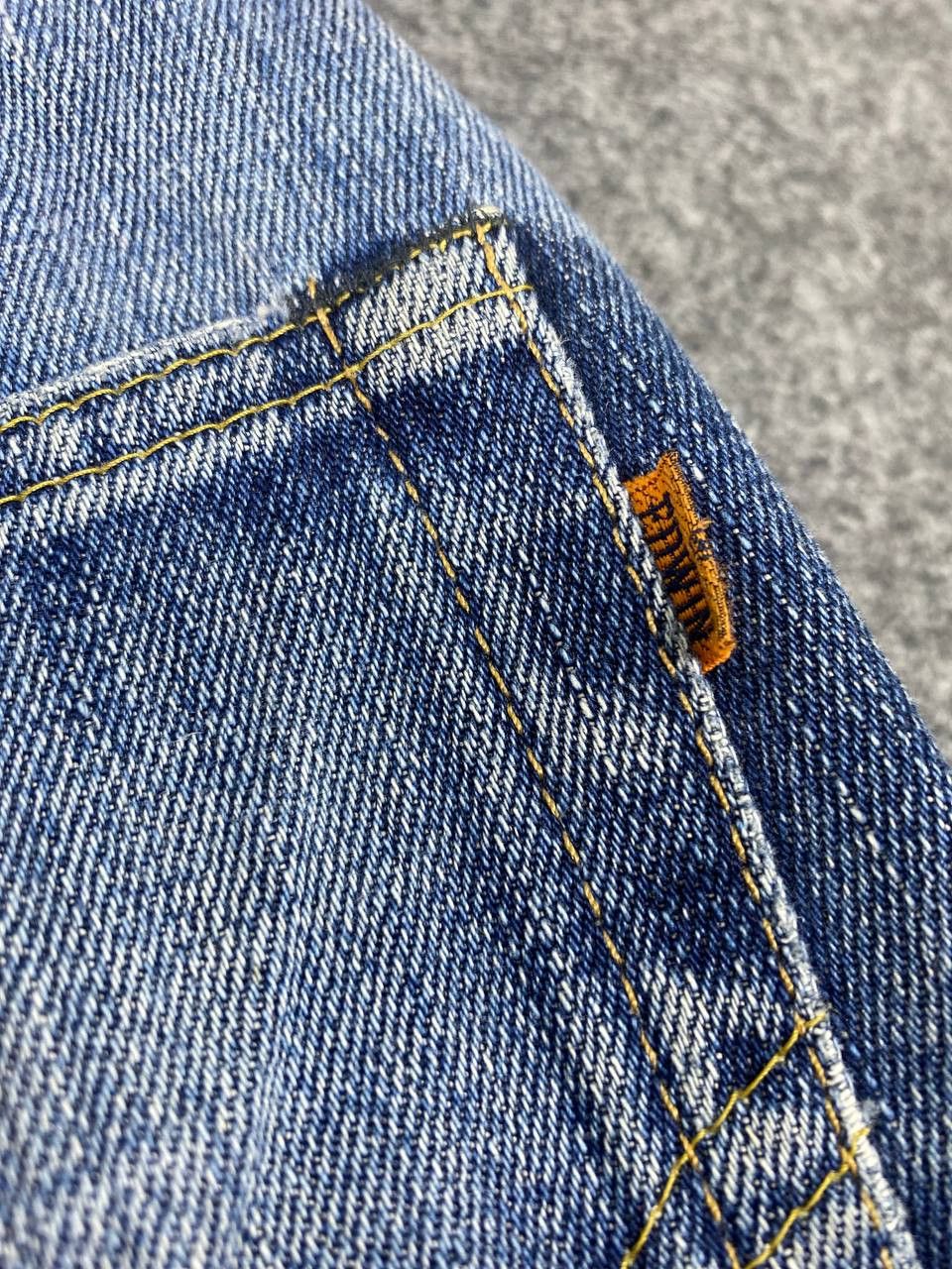 Edwin vintage edwin 505x selvedge distressed denim nice design Size US 33 - 4 Thumbnail