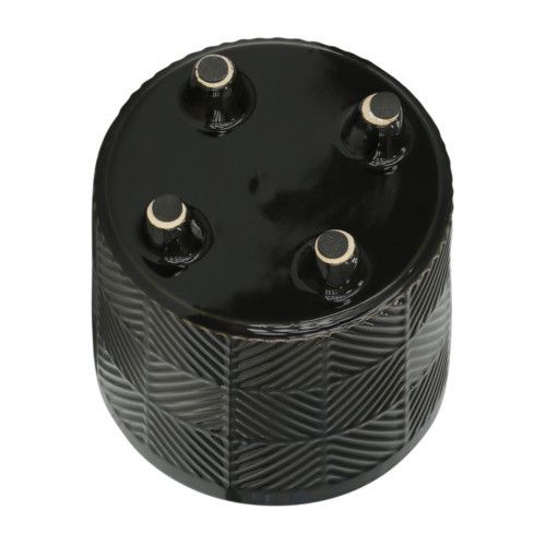 Designer × Homemade S/2 6/8" TEXTURED PLANTERS, SHINY BLACK Size US L / EU 52-54 / 3 - 6 Thumbnail