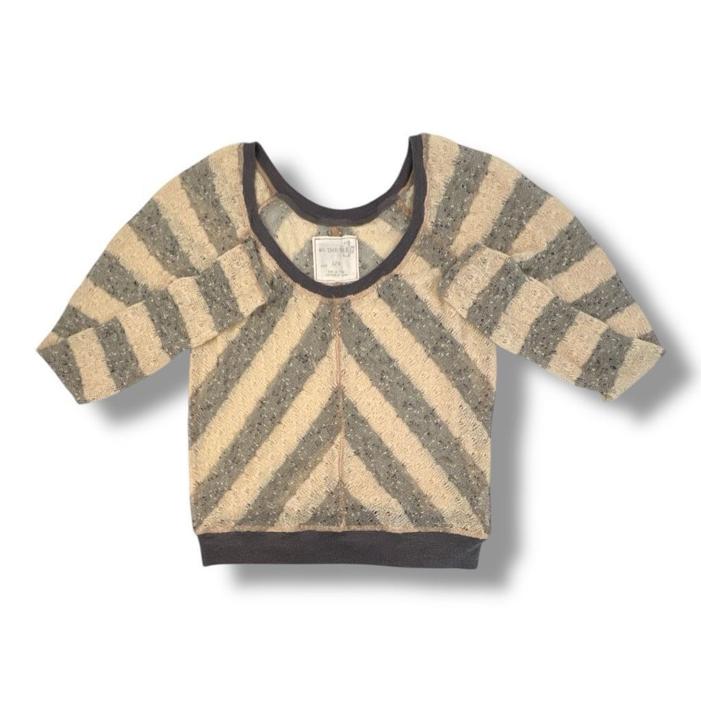 Free People We The Free Striped Sheer Lightweight Top Size Large Size L / US 10 / IT 46 - 1 Thumbnail