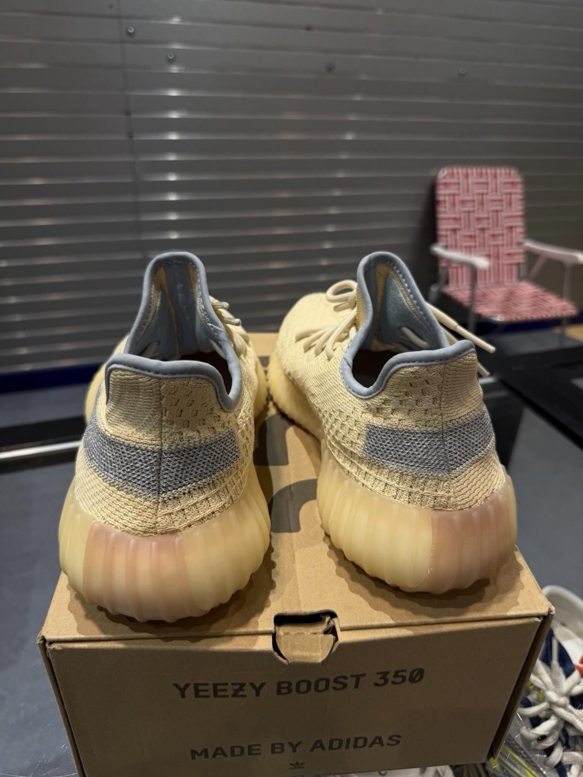Adidas Size 8.5 - Adidas Yeezy Boost 350 V2 Linen Sneakers FY5158 Size US 8.5 / EU 41-42 - 9 Thumbnail
