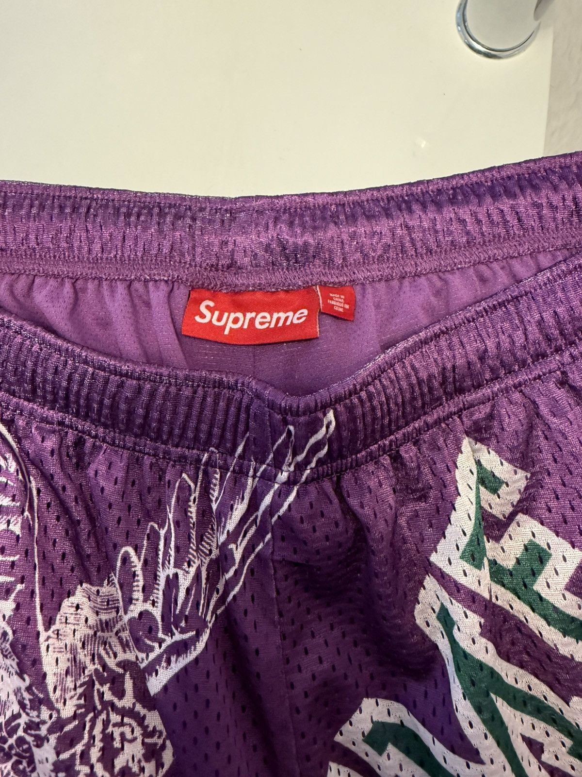 Supreme Supreme Varsity Mesh Short Purple Size US 29 - 12 Thumbnail
