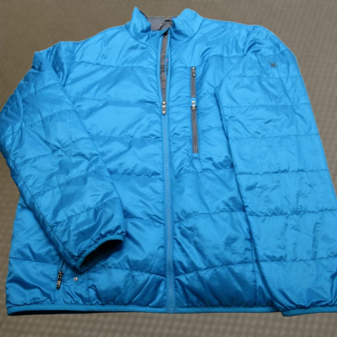 Spyder Spyder Jacket Mens 2XL Blue Pockets Packable Primaloft Full Zip Quilted Puffer Size US XXL / EU 58 / 5 - 1 Thumbnail