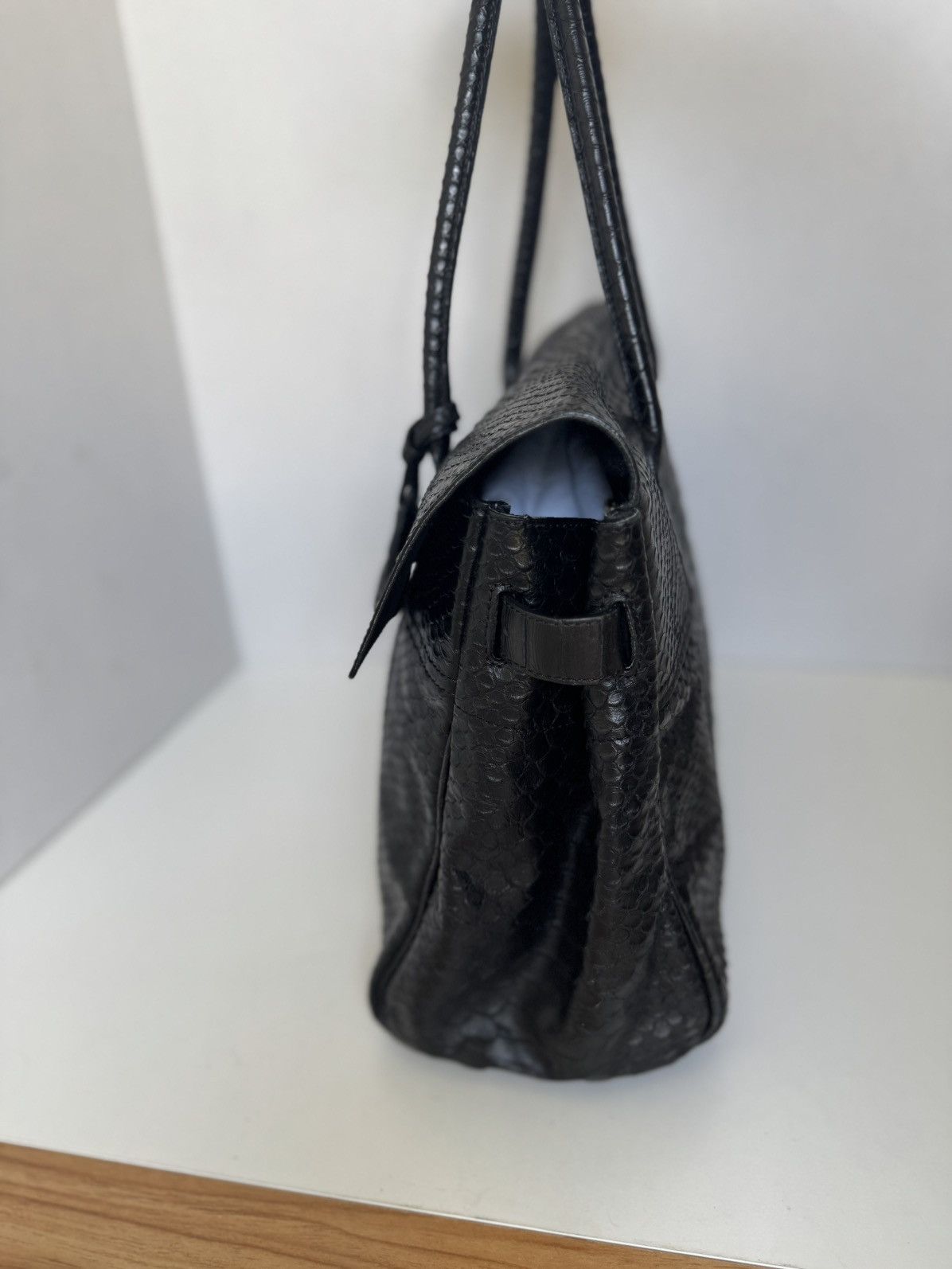 Mulberry Mulberry Silky Snake Shine Bayswater Ink Blue Size ONE SIZE - 4 Thumbnail
