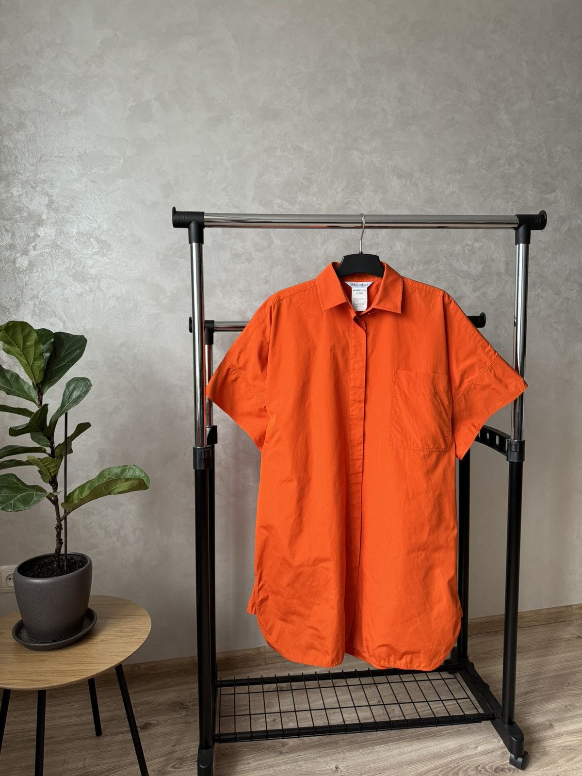 Max Mara Max Mara Orange Long Button Up Shirt Dress Size L / US 10 / IT 46 - 1 Thumbnail