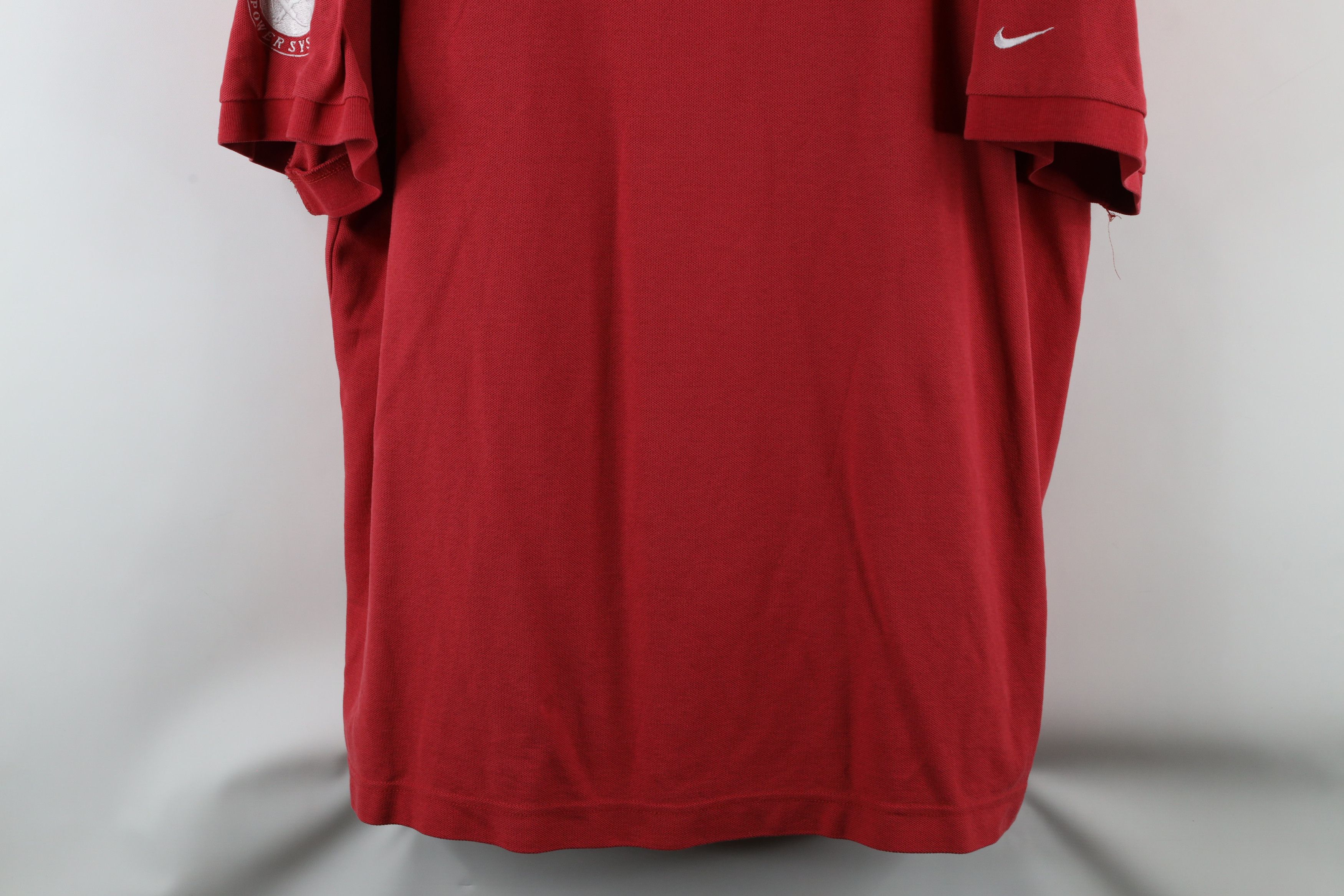 Nike × Vintage Vintage Nike Golf Travis Scott Mini Swoosh Polo Shirt Red Size US XXL / EU 58 / 5 - 3 Thumbnail