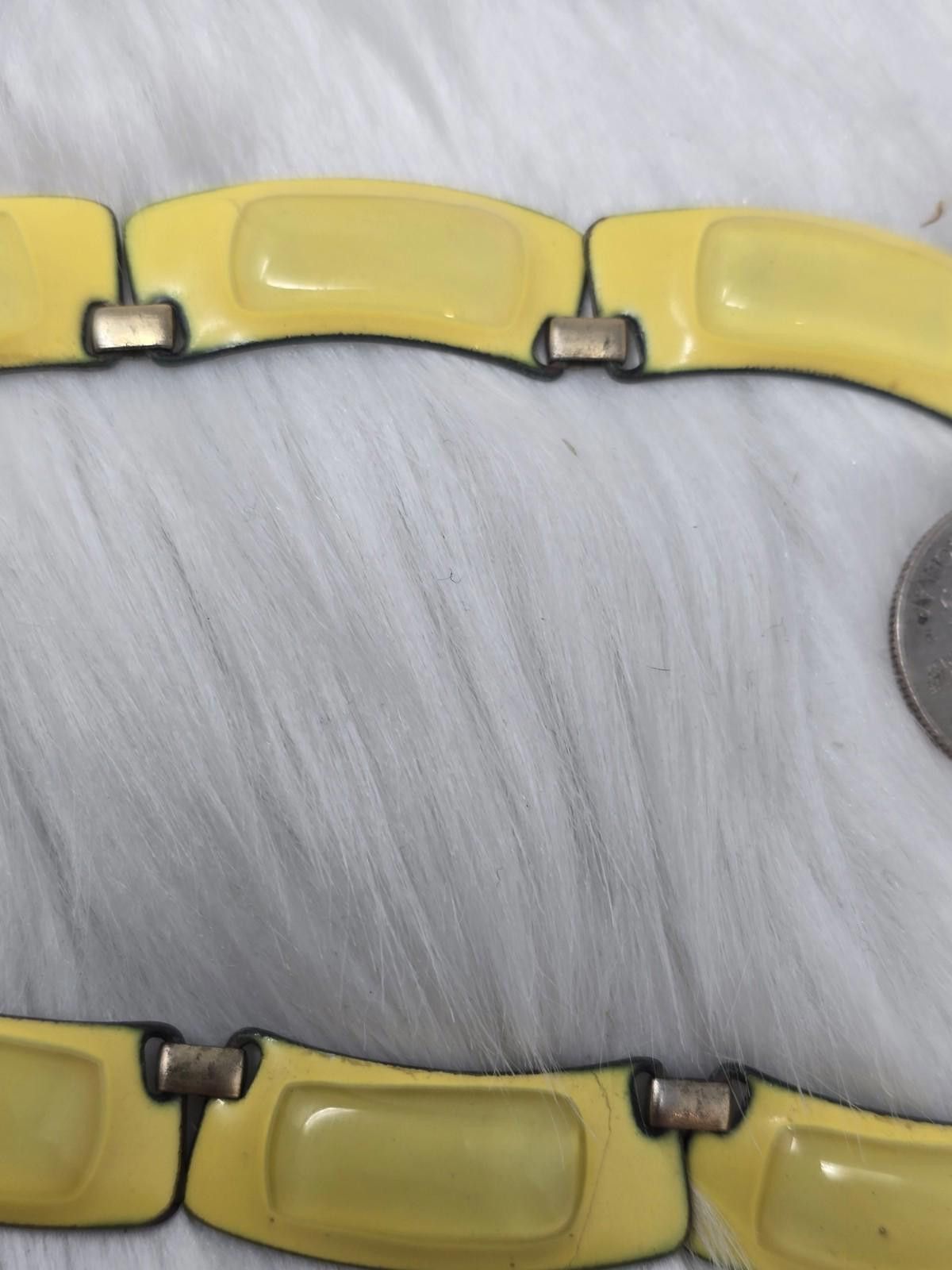 Other Vintage Kay Denning Yellow Enamel Panel Choker Signed Size ONE SIZE - 7 Thumbnail
