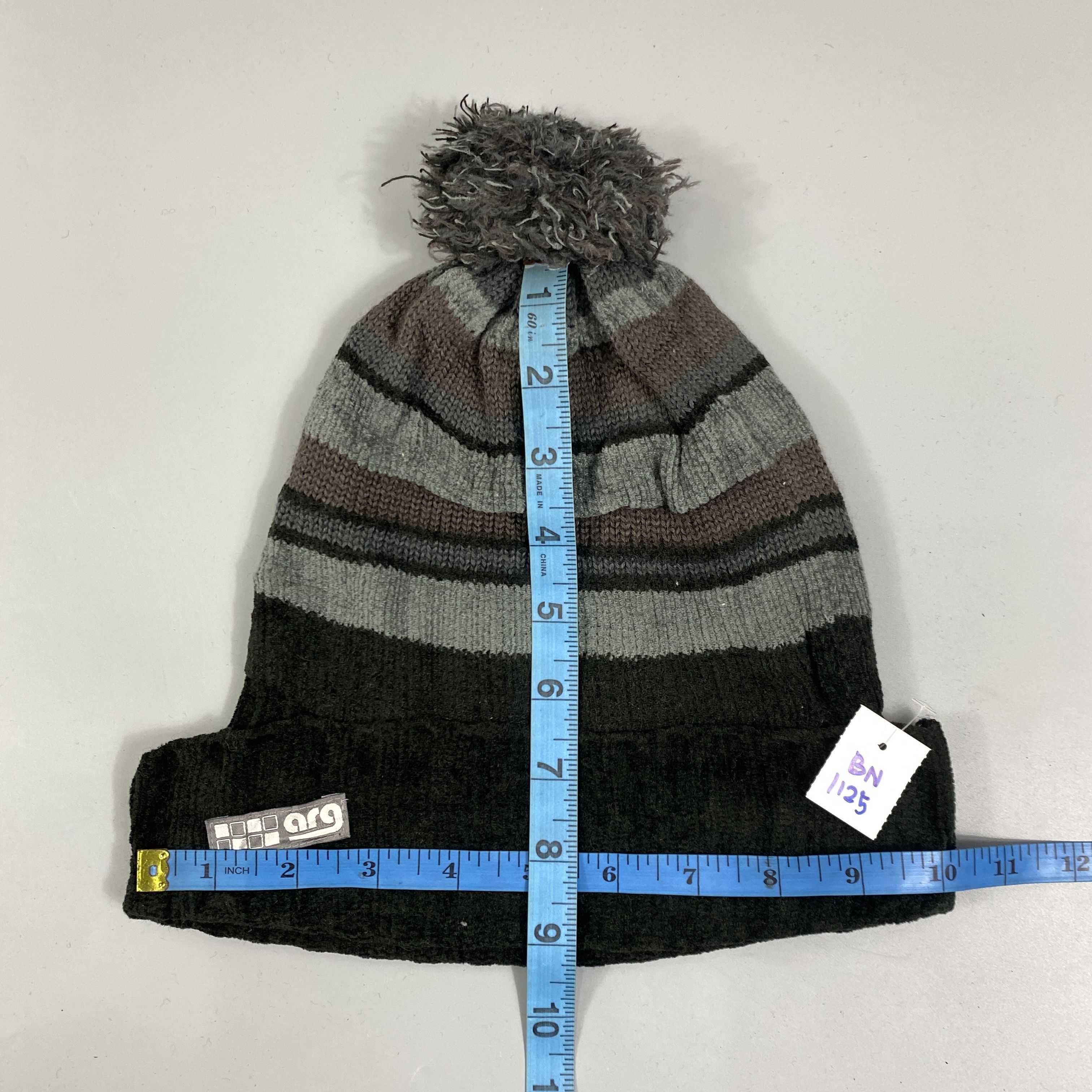 Japanese Brand Arg Snow Cap Beanie With Pom Pom -BN1125 Size ONE SIZE - 5 Thumbnail