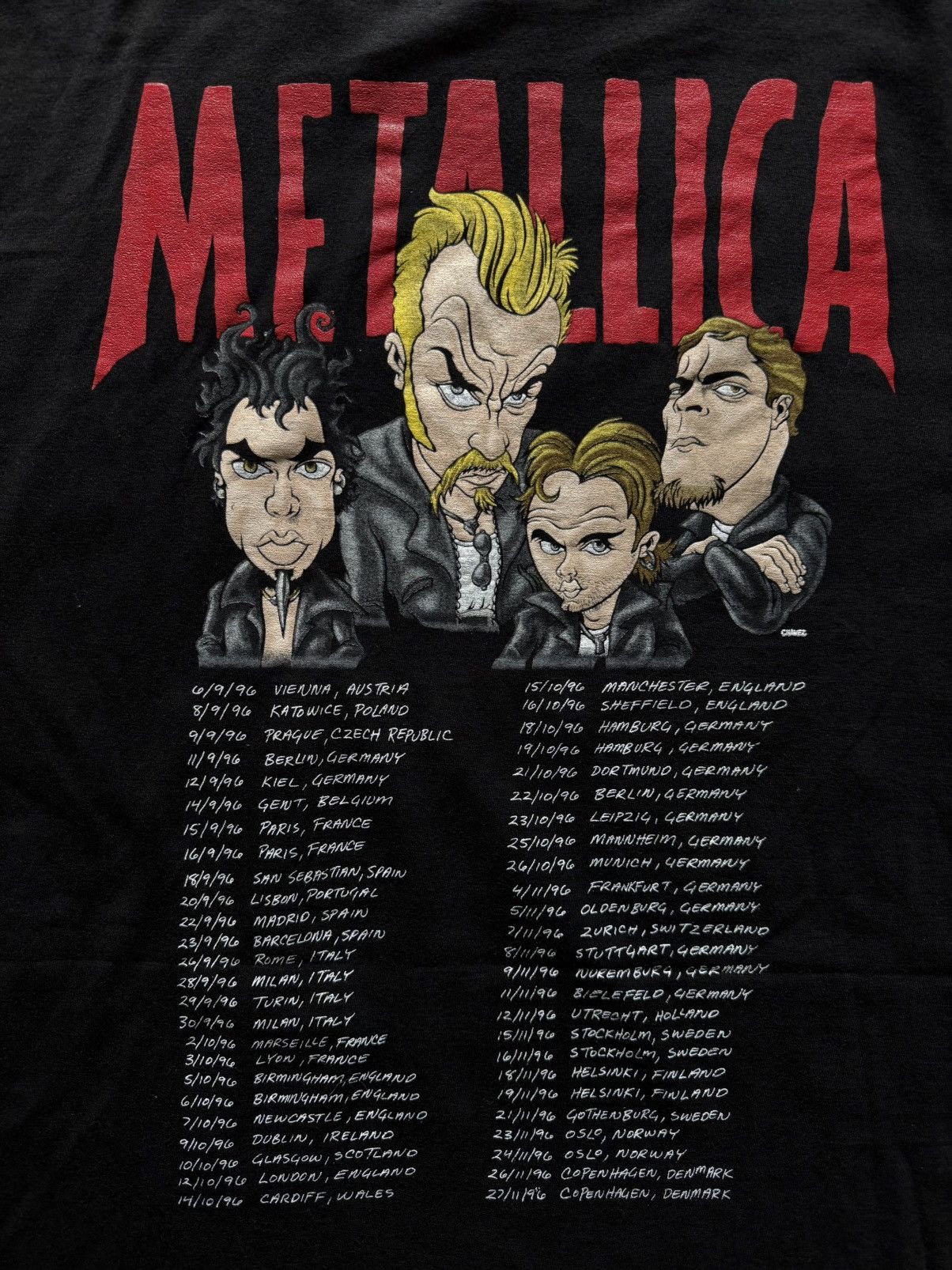 Band Tees × Metallica × Vintage Vintage 1996 Metalicca under license to Giant Size US L / EU 52-54 / 3 - 6 Thumbnail