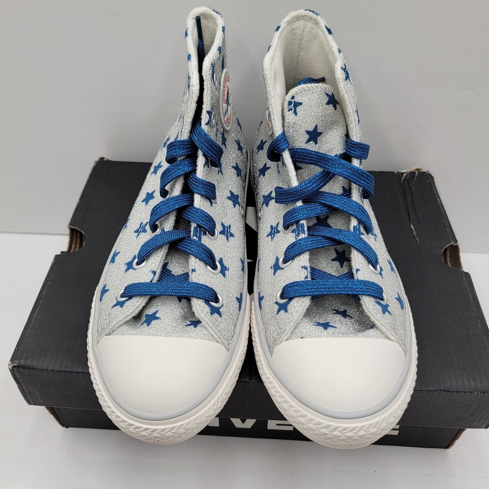 Converse Converse CTAS High 'Glitter Blue Stars' Sz 4Y - New Size US 5.5 / IT 35.5 - 3 Thumbnail