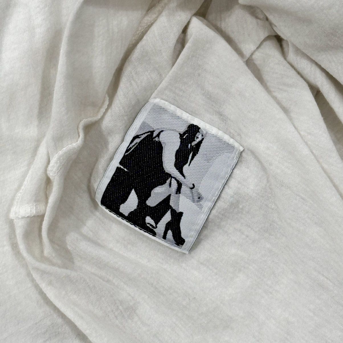 Rick Owens Drkshdw ROCK OWENS DRKSHDW WHITE ASYMMETRICAL DRAPED TANK Size US M / EU 48-50 / 2 - 6 Thumbnail