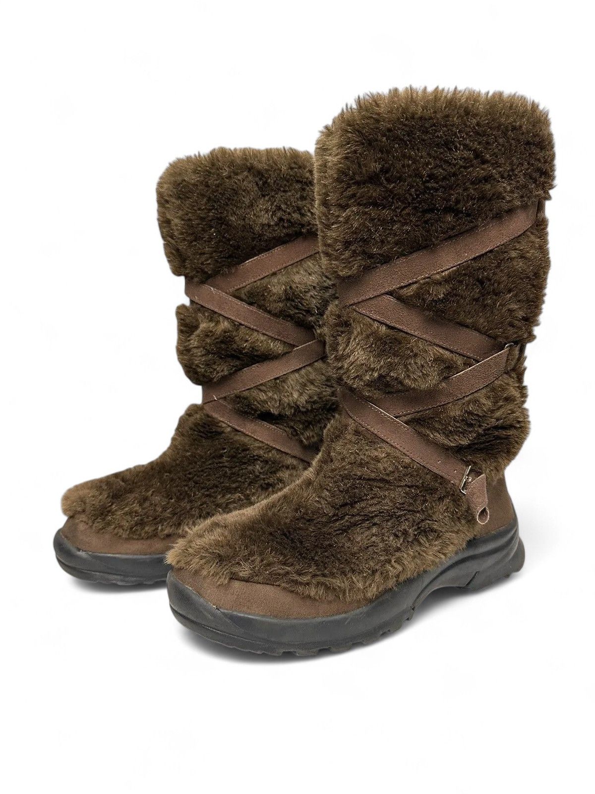 If Six Was Nine Classic Brown Leather Vintage Boots Y2K Minimal Look Size US 8 / EU 41 - 3 Thumbnail